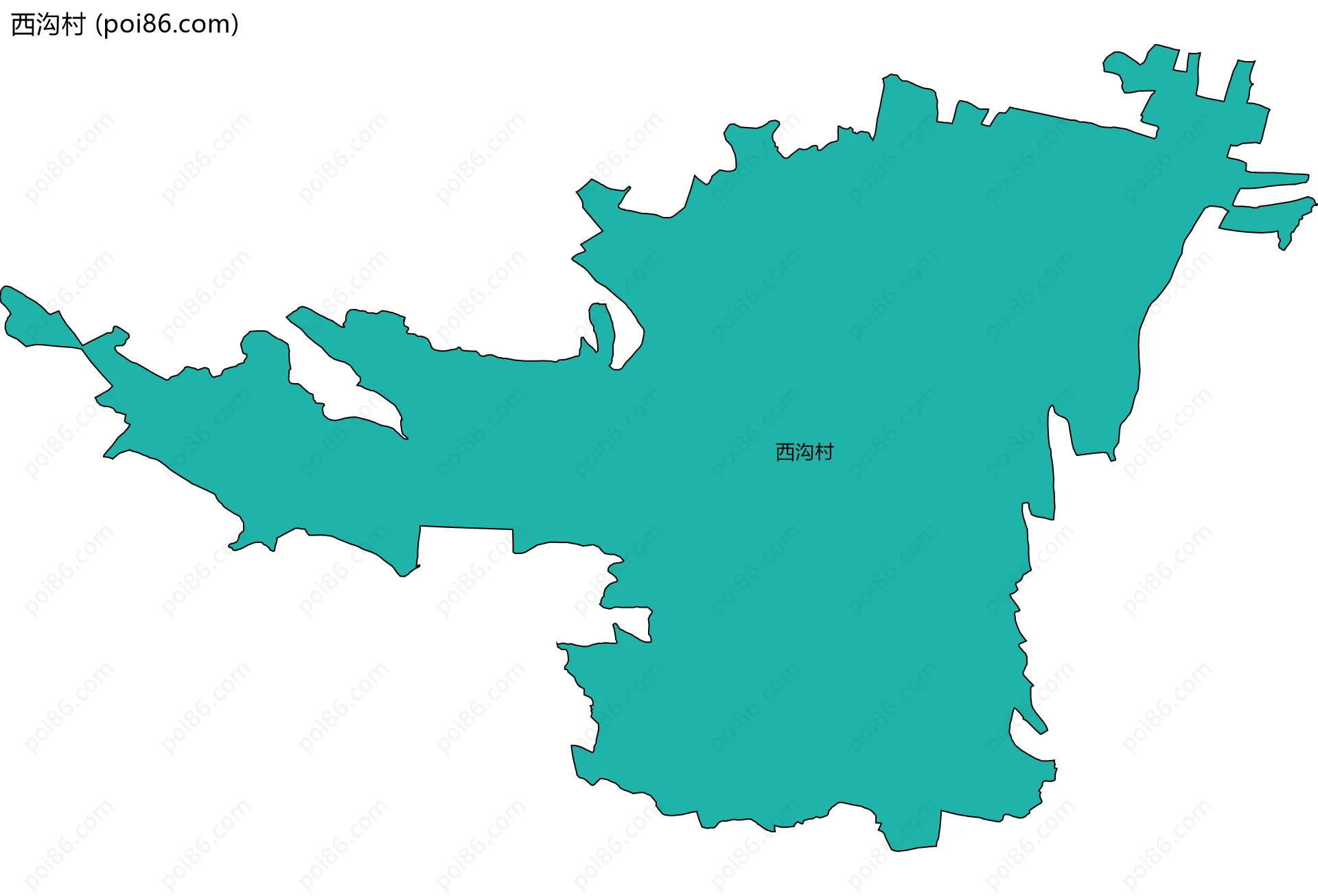 西沟村边界地图