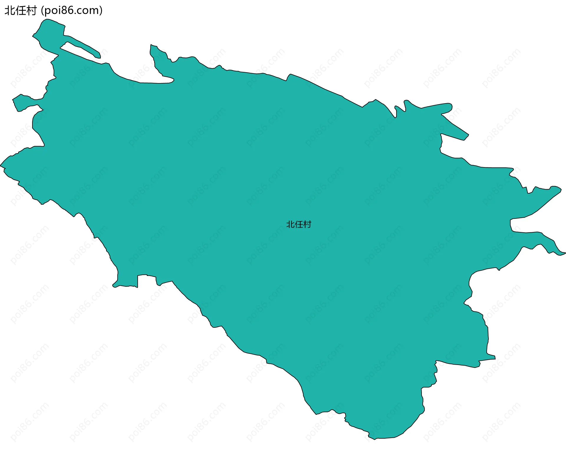 北任村边界地图