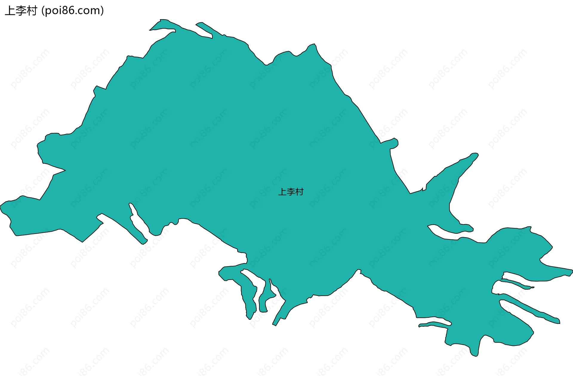上李村边界地图