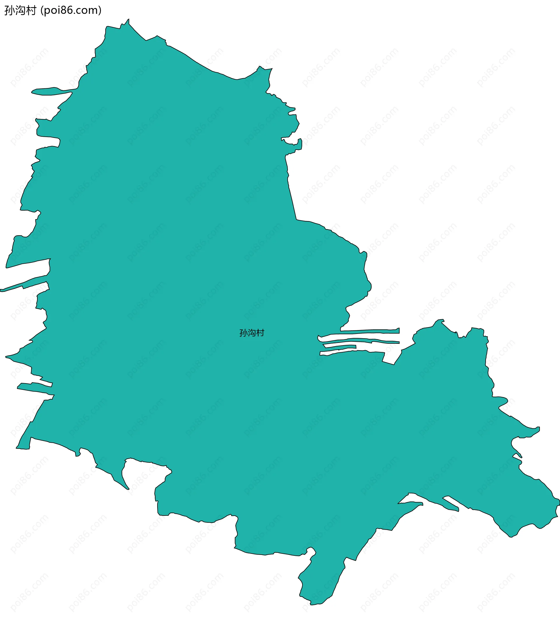 孙沟村边界地图