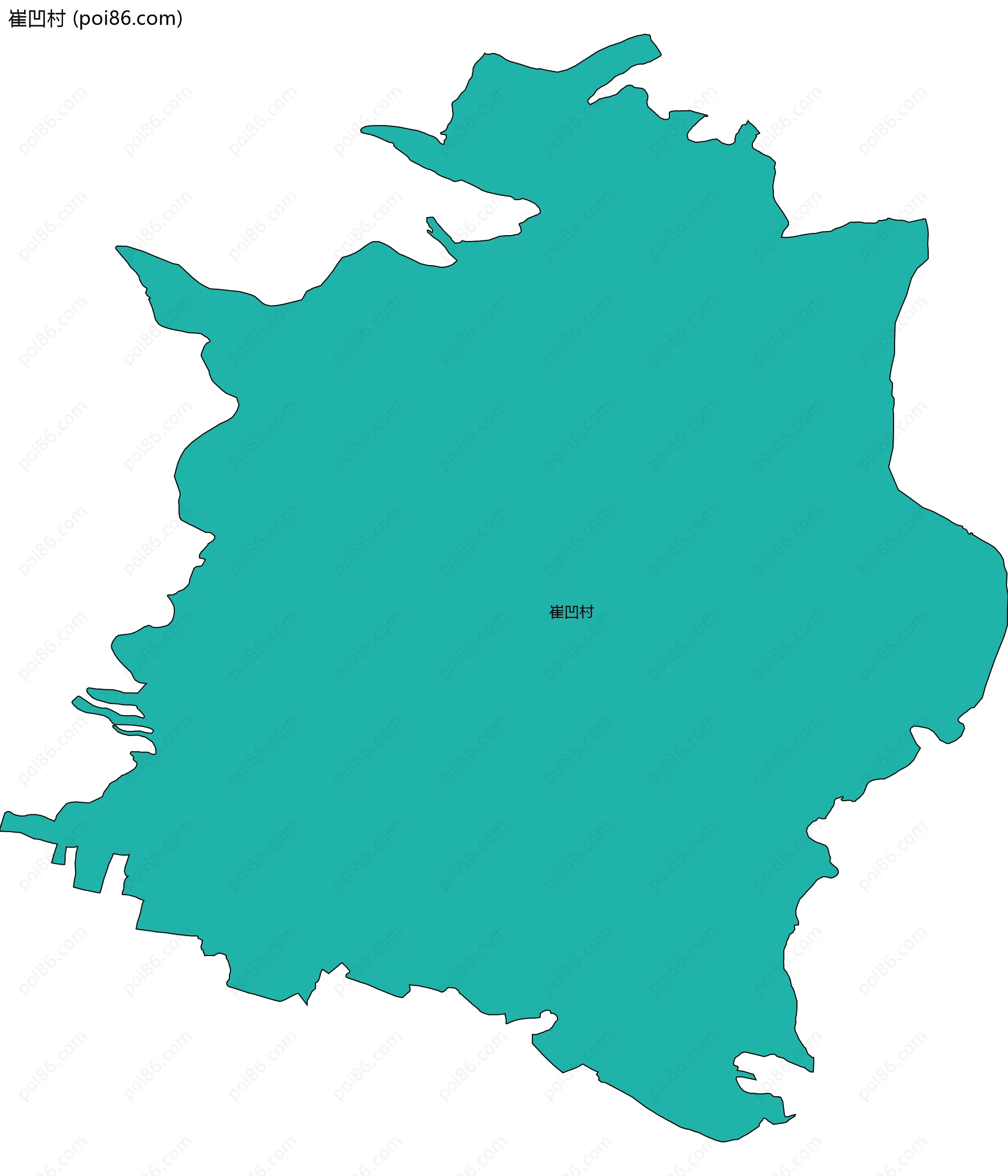 崔凹村边界地图