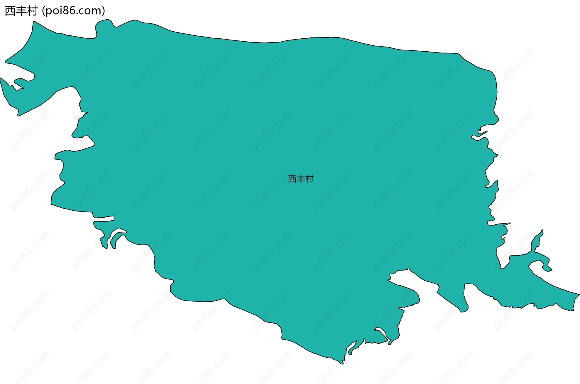 西丰村边界地图