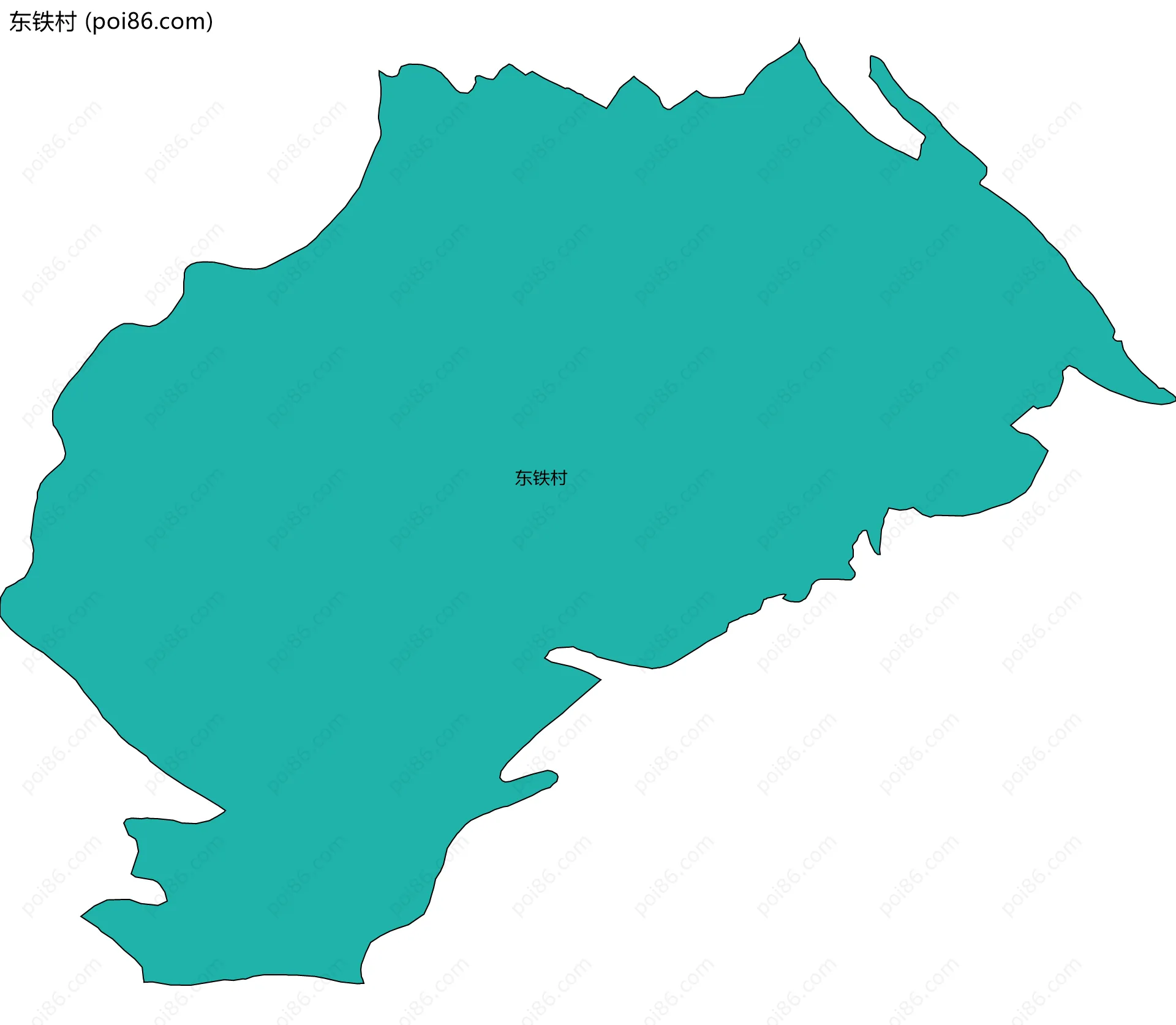 东铁村边界地图