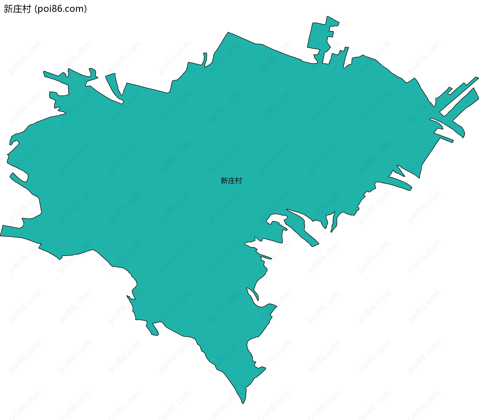 新庄村边界地图