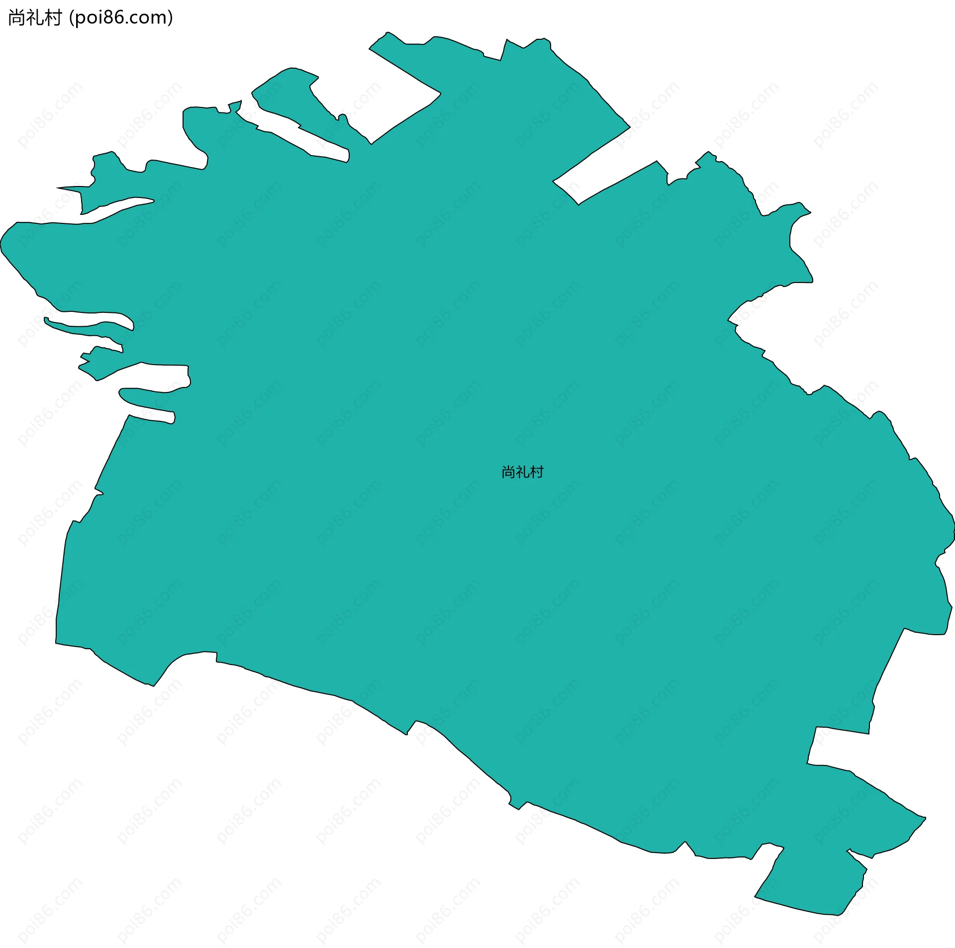 尚礼村边界地图