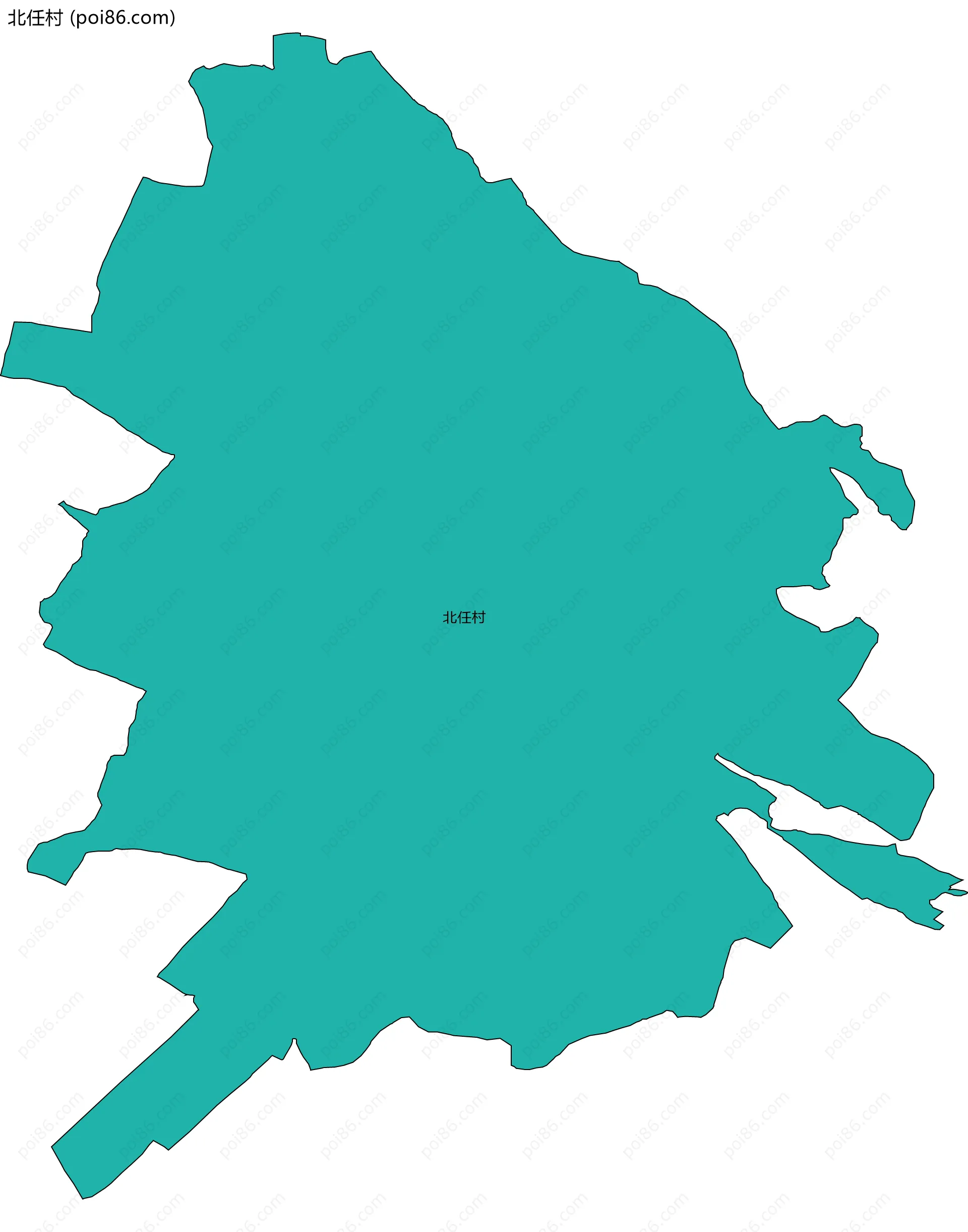 北任村边界地图