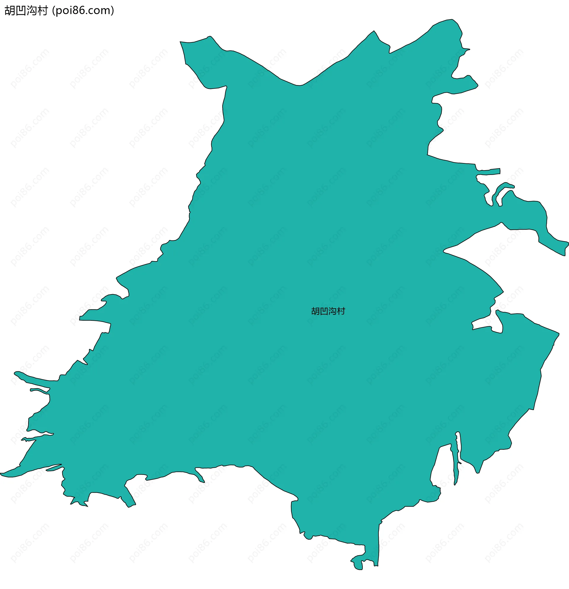 胡凹沟村边界地图