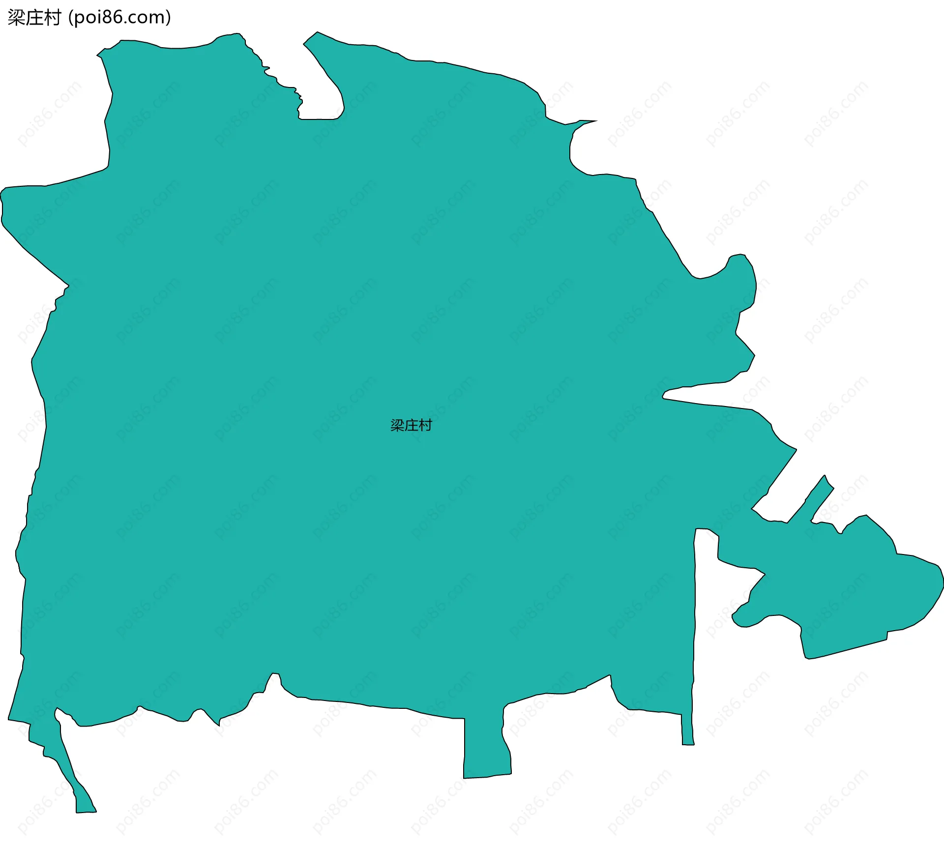 梁庄村边界地图