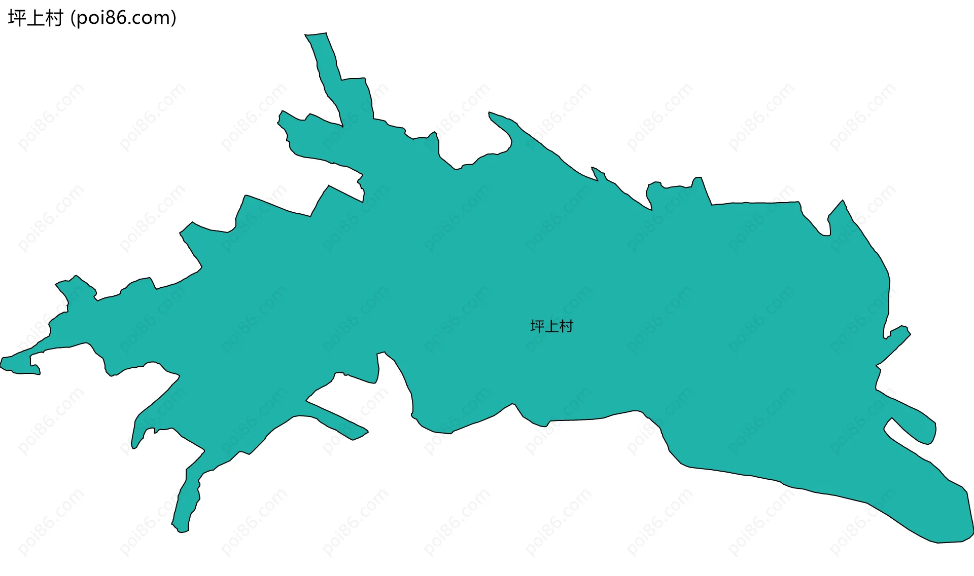 坪上村边界地图