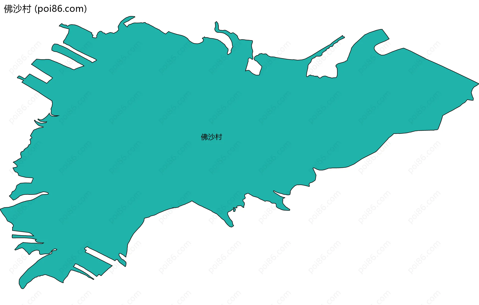 佛沙村边界地图