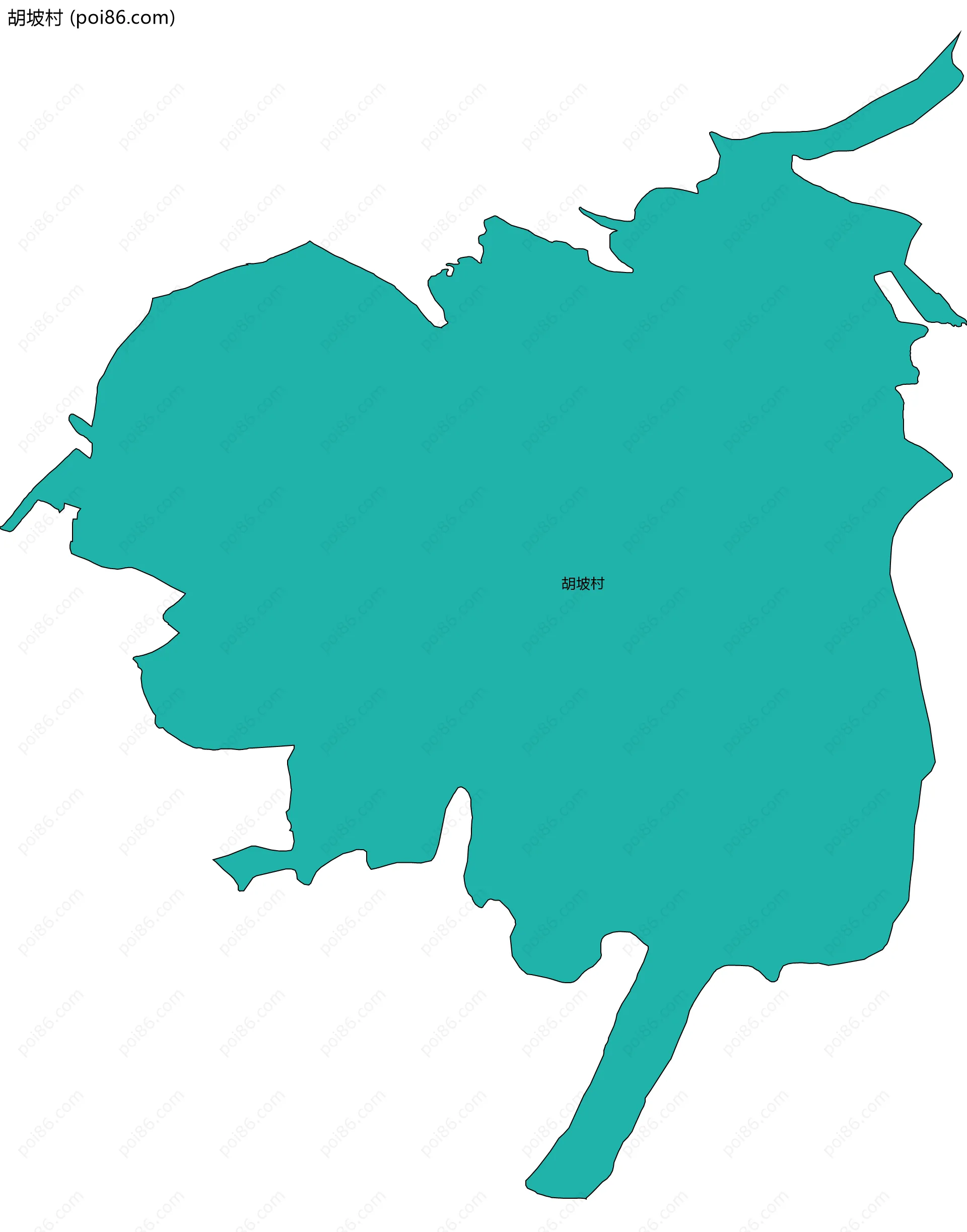 胡坡村边界地图