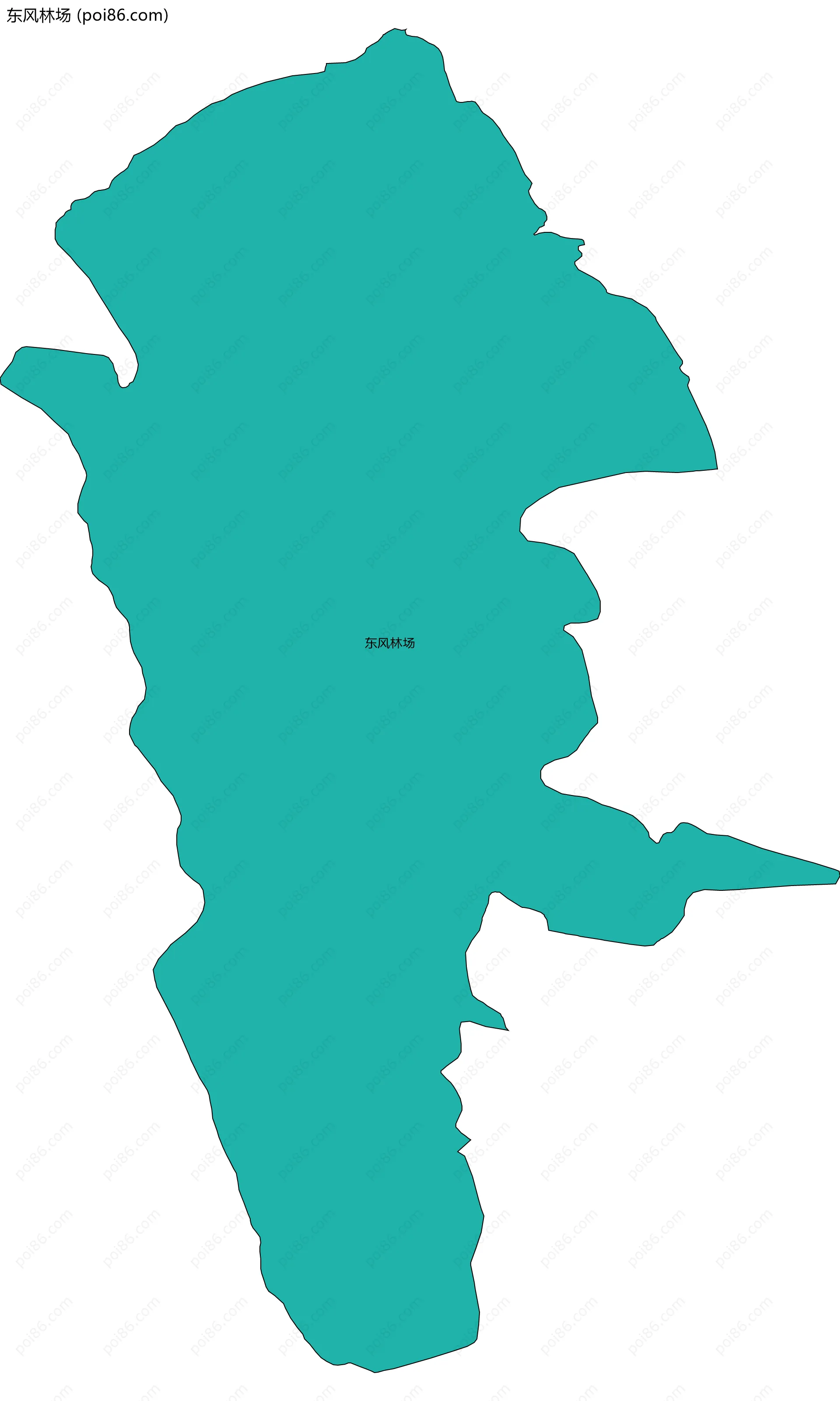 东风林场边界地图