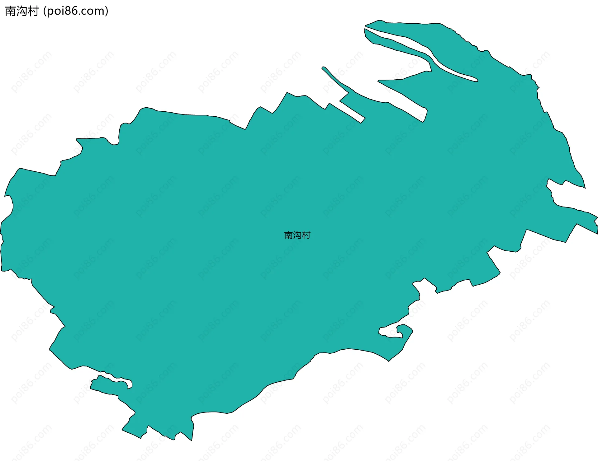 南沟村边界地图