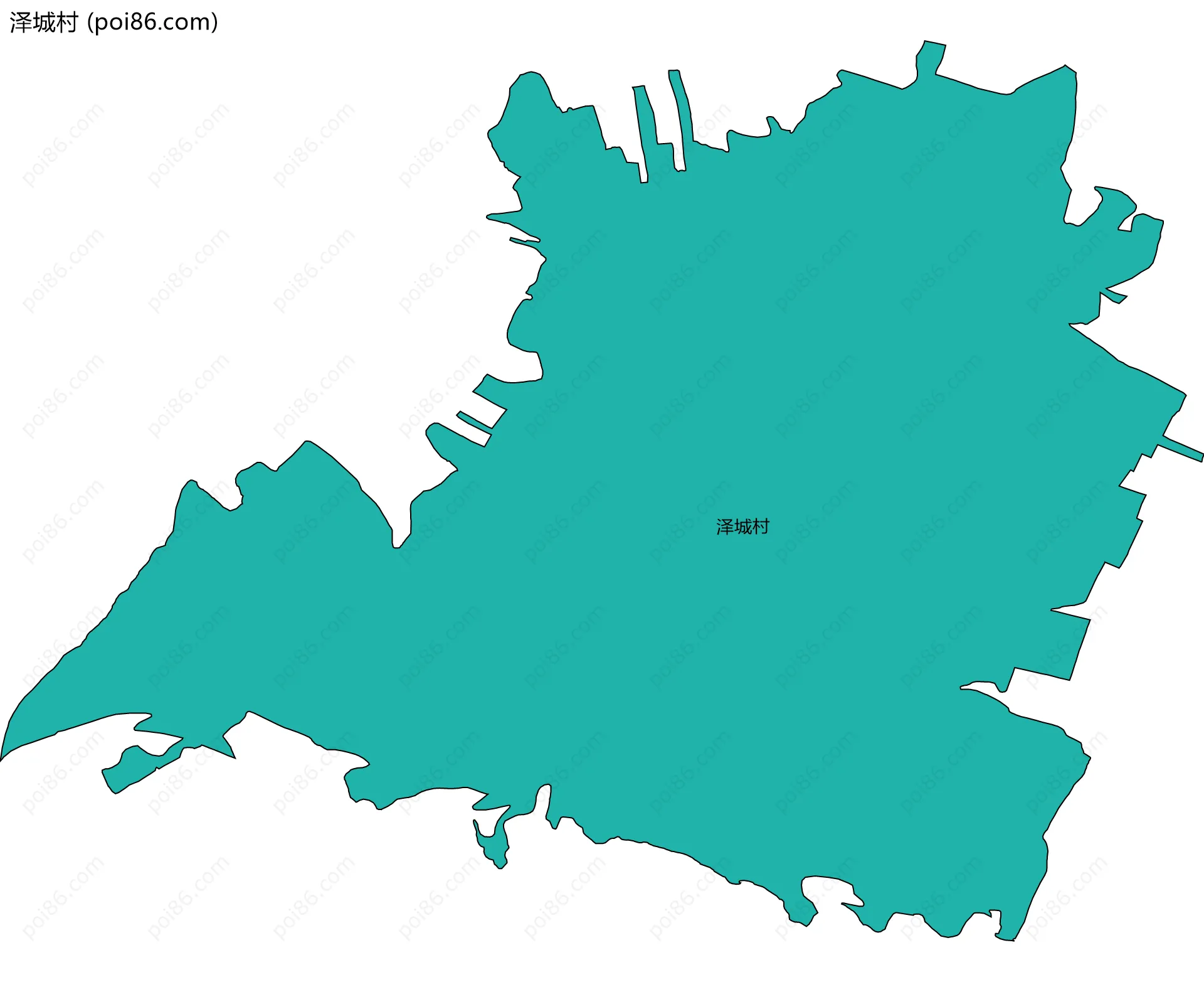 泽城村边界地图