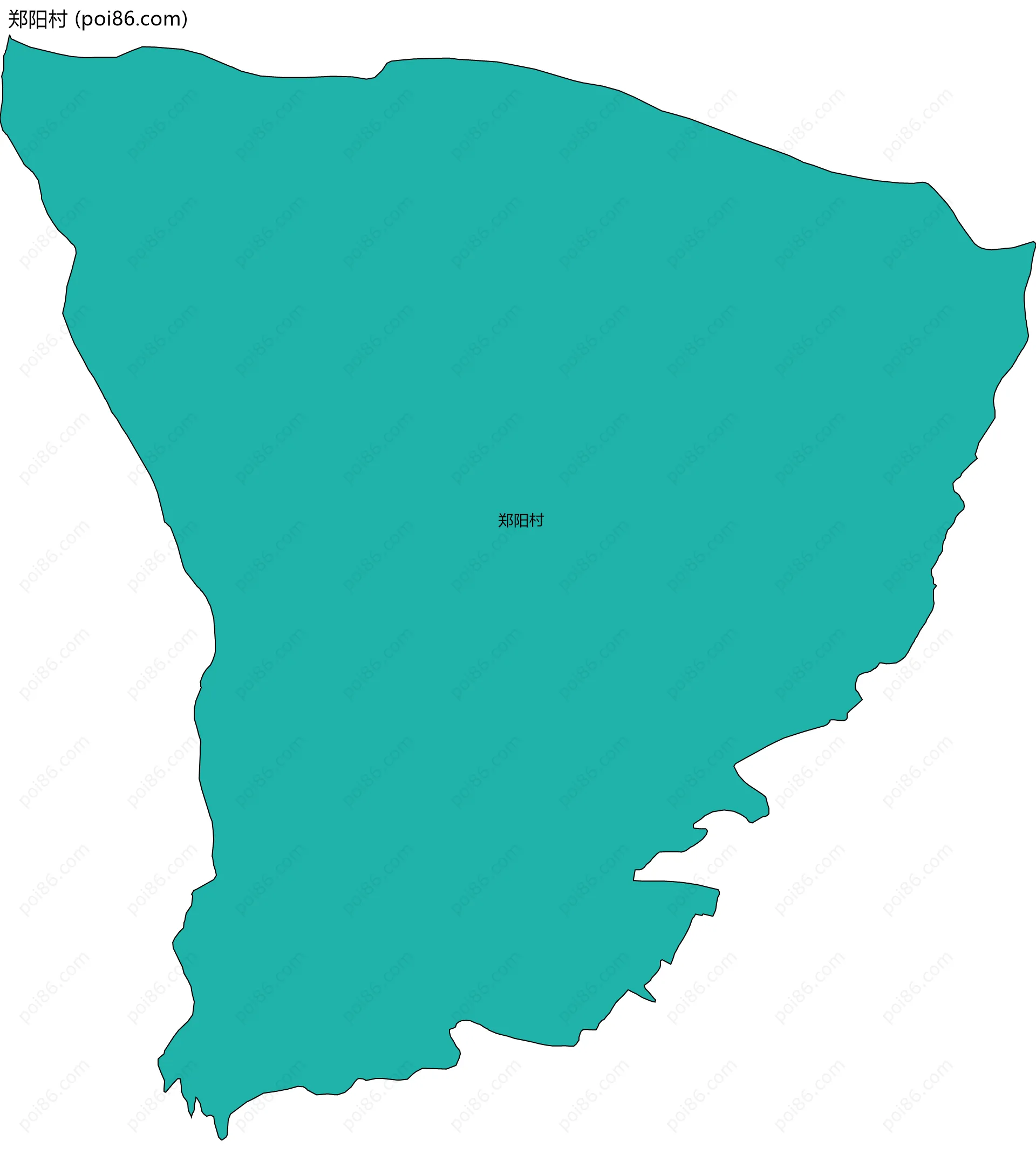 郑阳村边界地图
