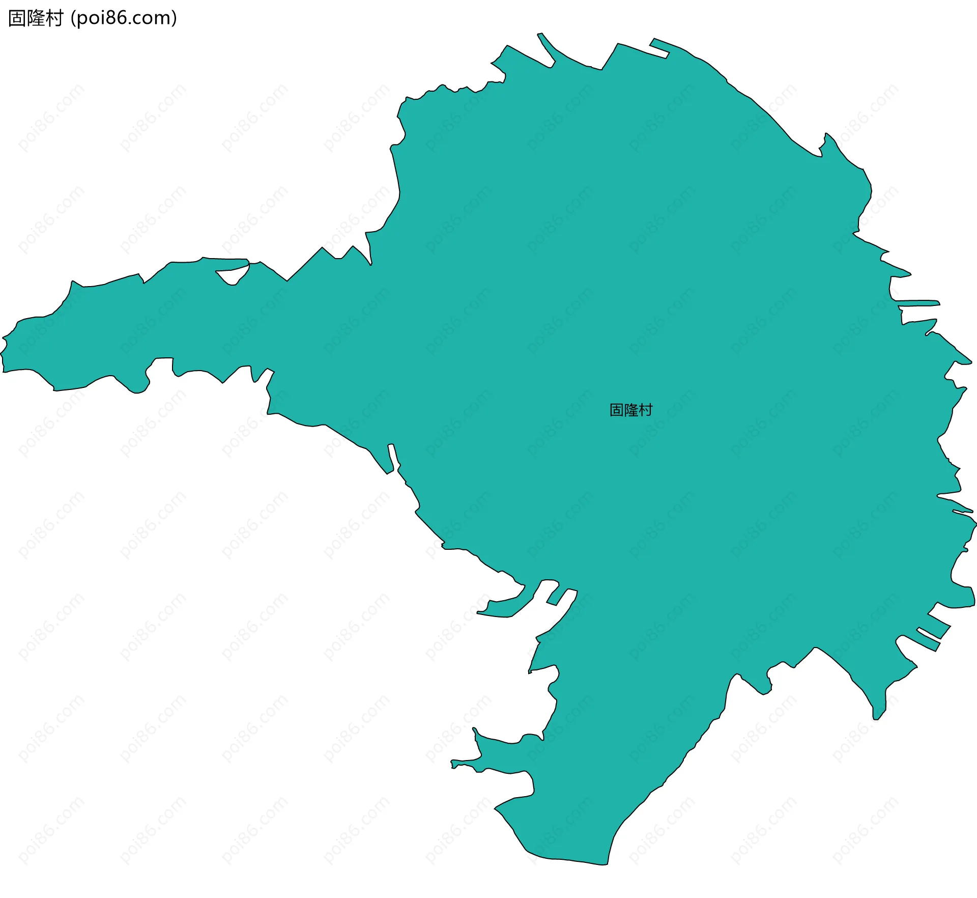 固隆村边界地图