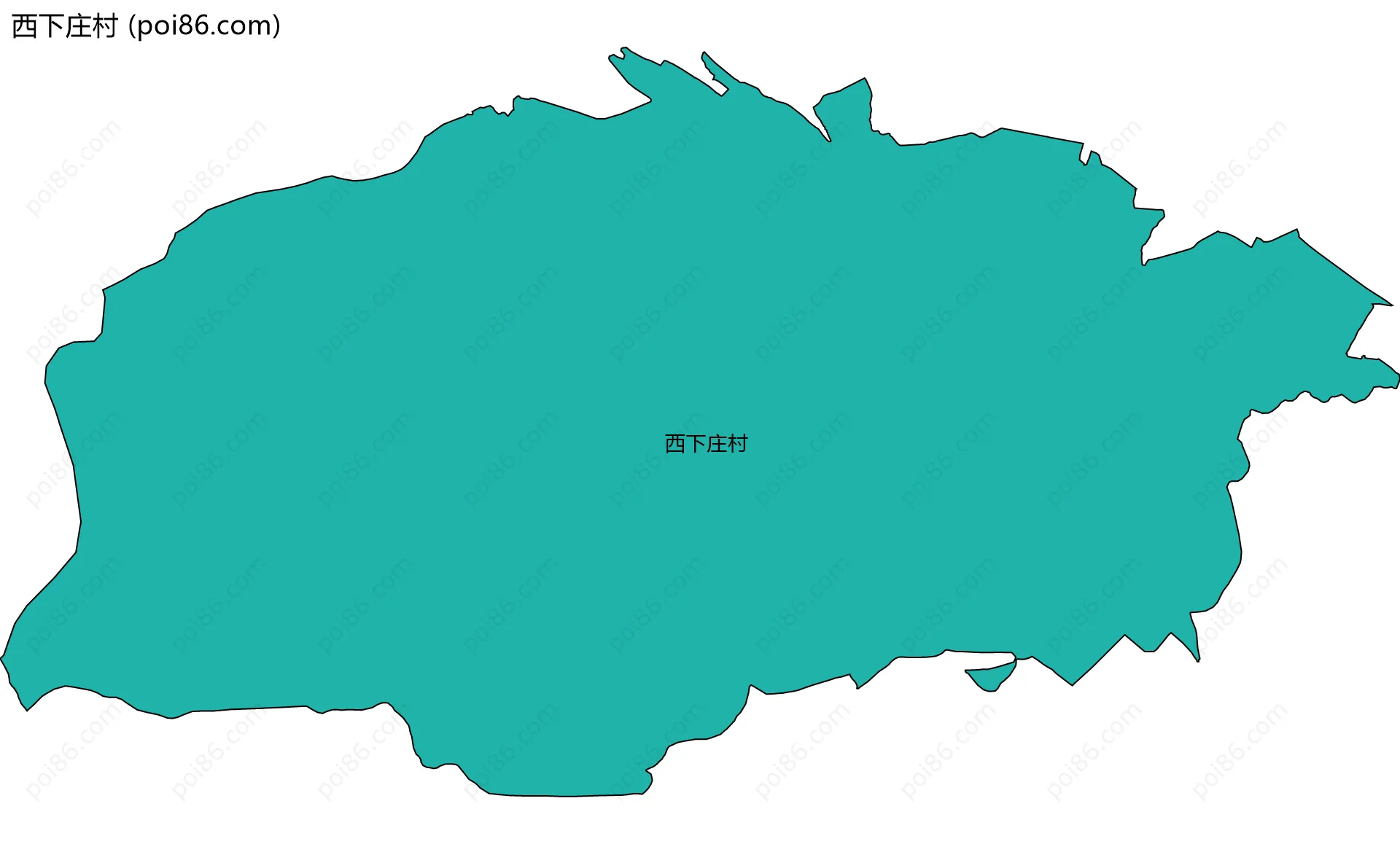 西下庄村边界地图