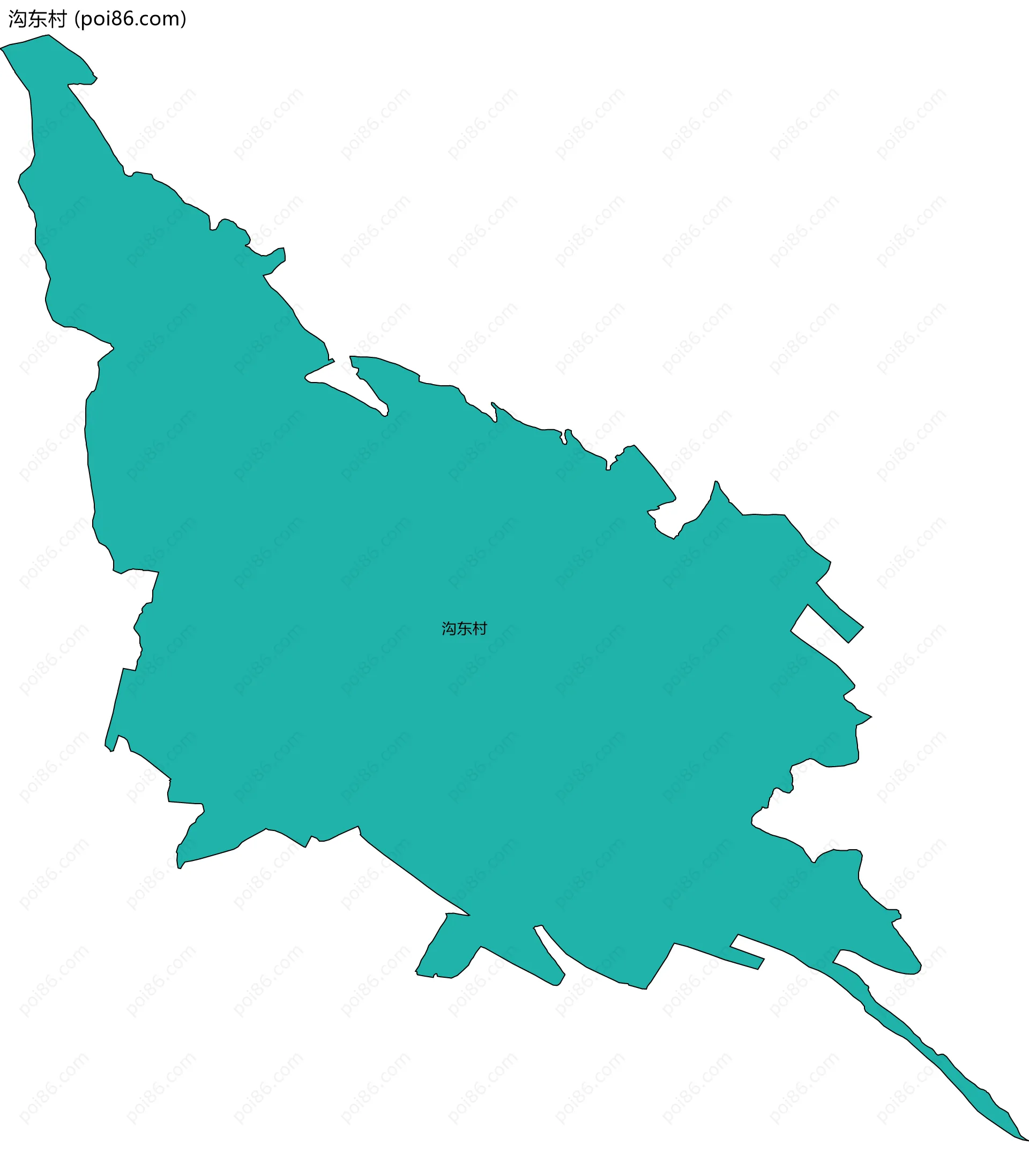 沟东村边界地图