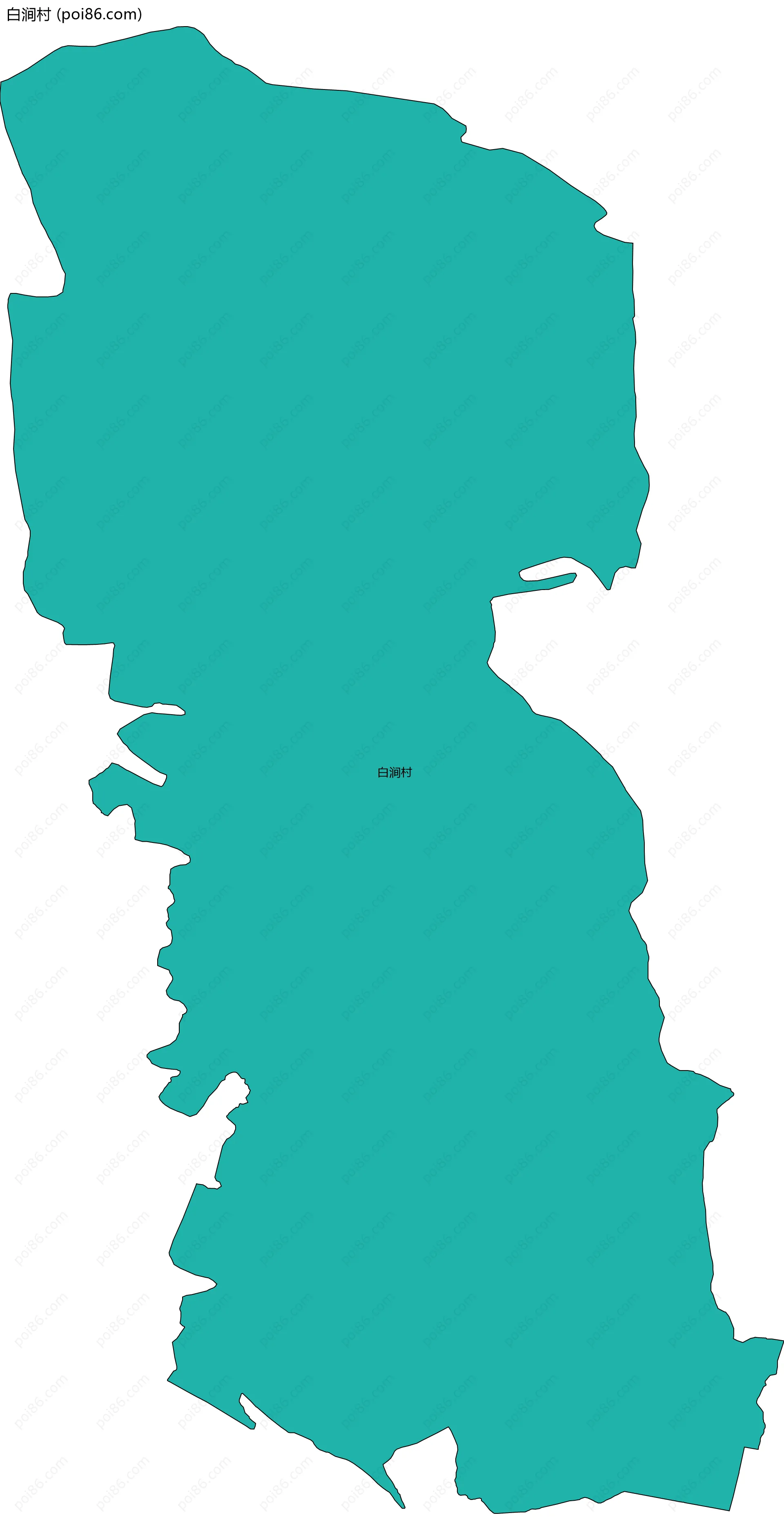 白涧村边界地图