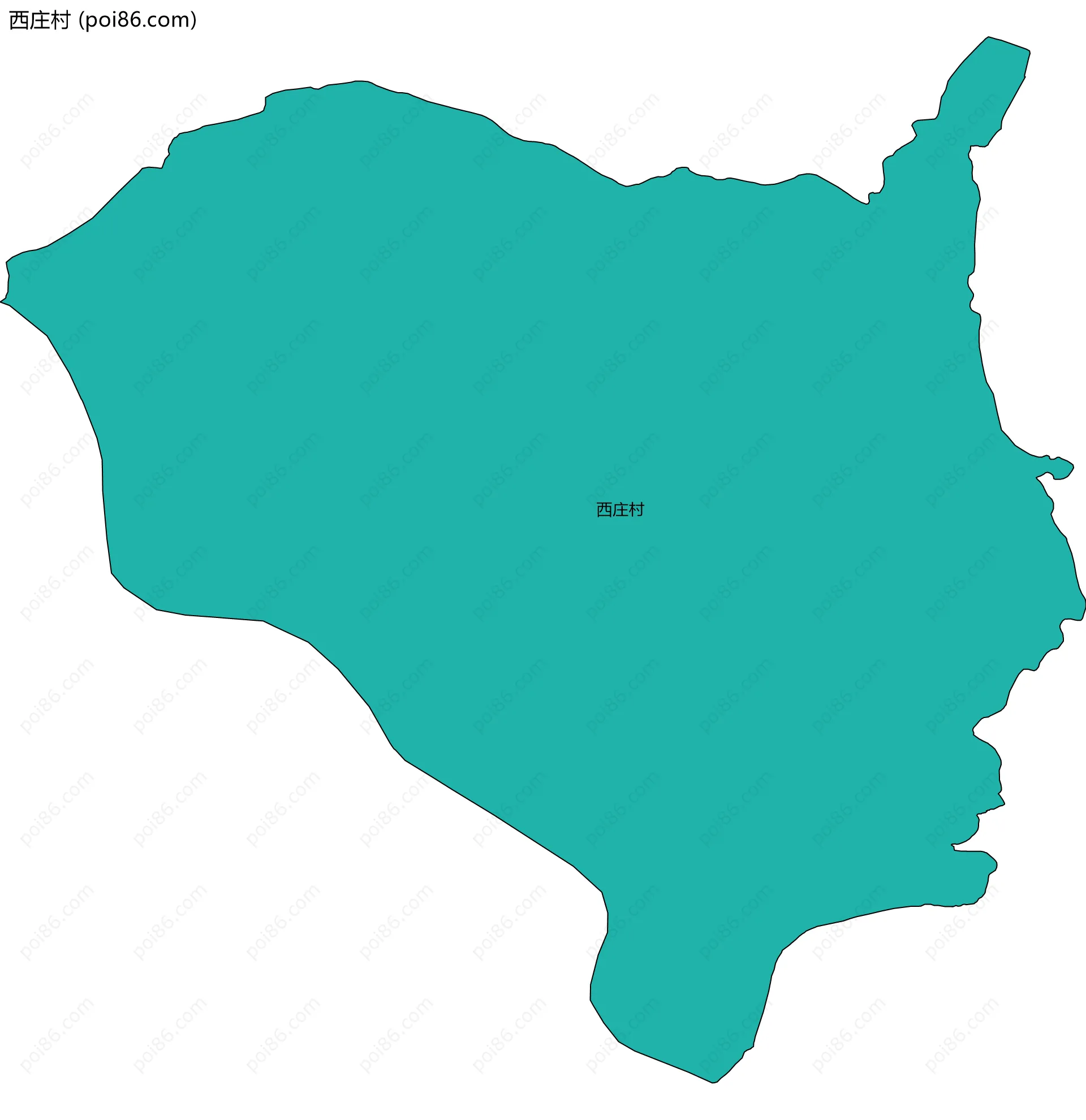 西庄村边界地图