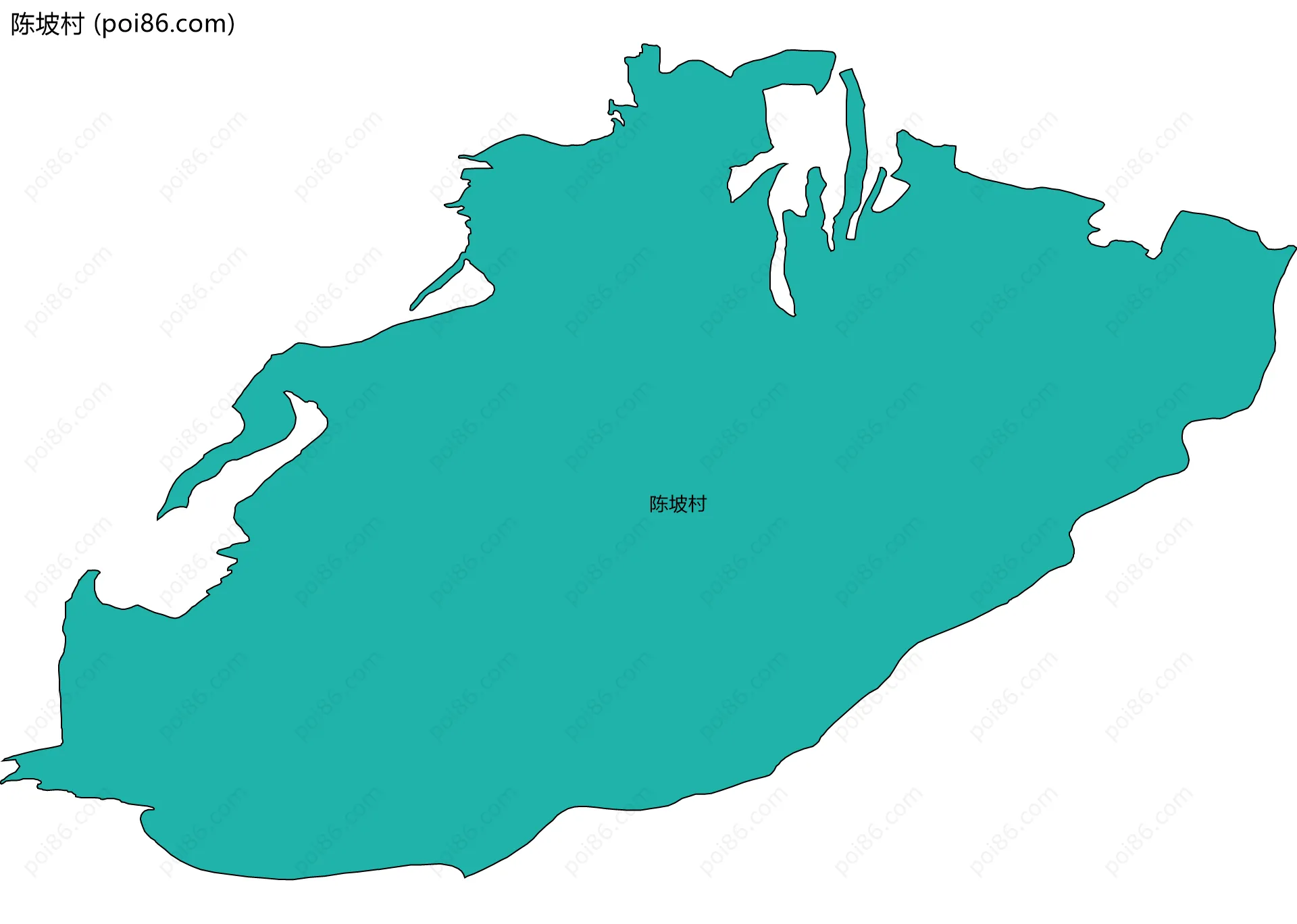 陈坡村边界地图