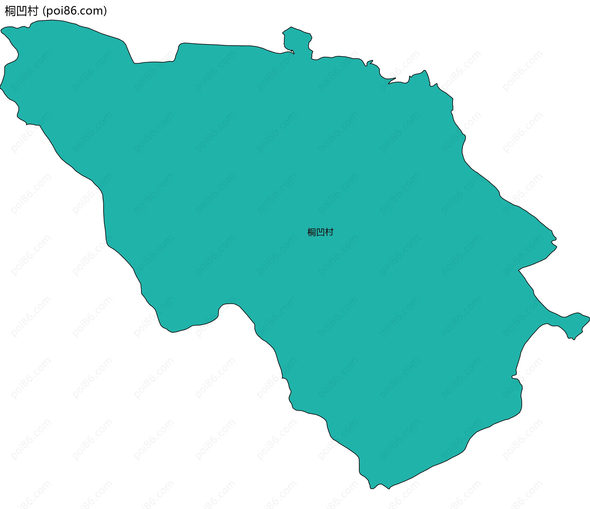 桐凹村边界地图