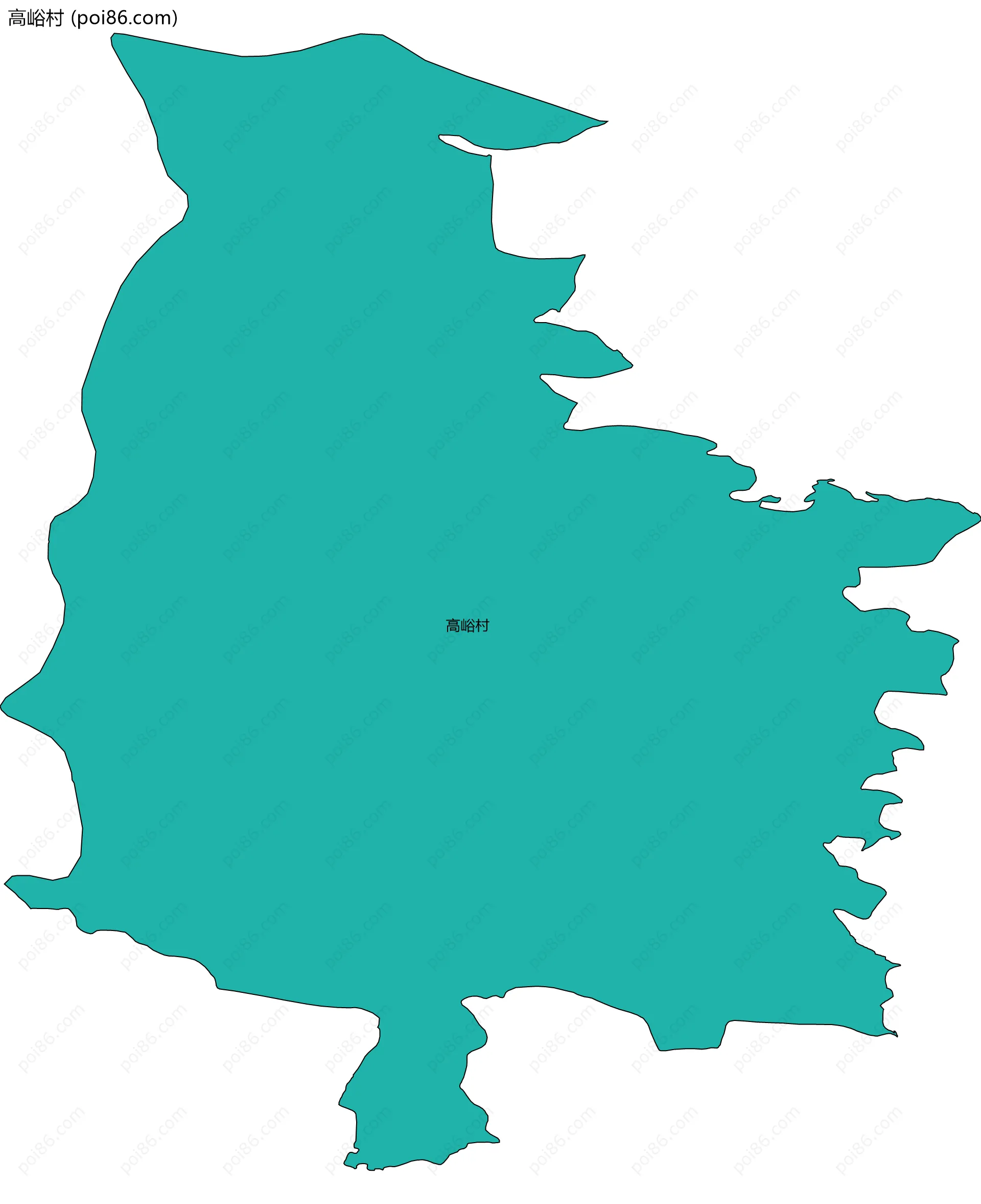 高峪村边界地图