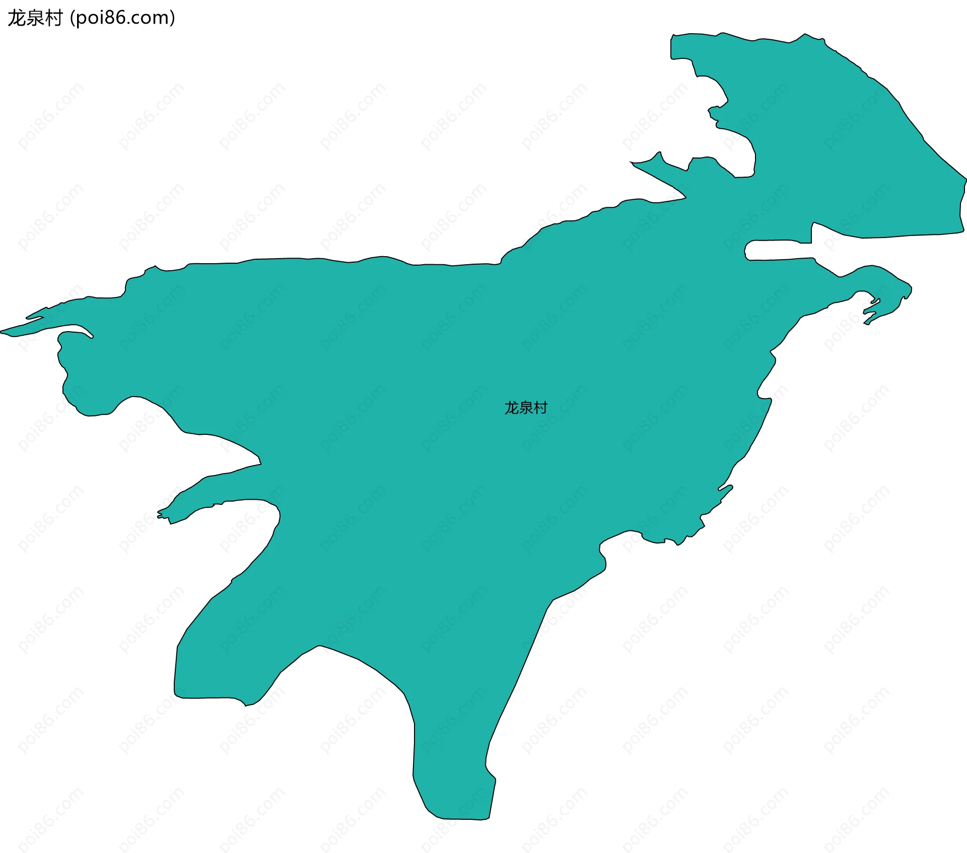 龙泉村边界地图