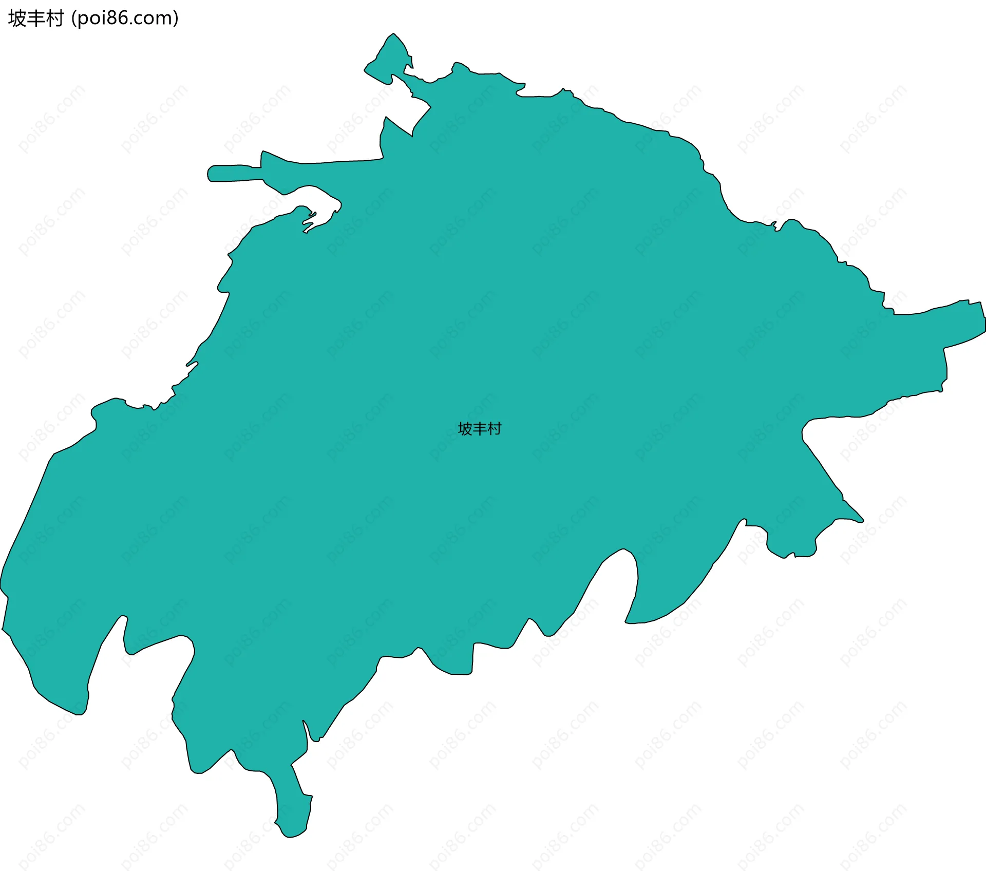 坡丰村边界地图