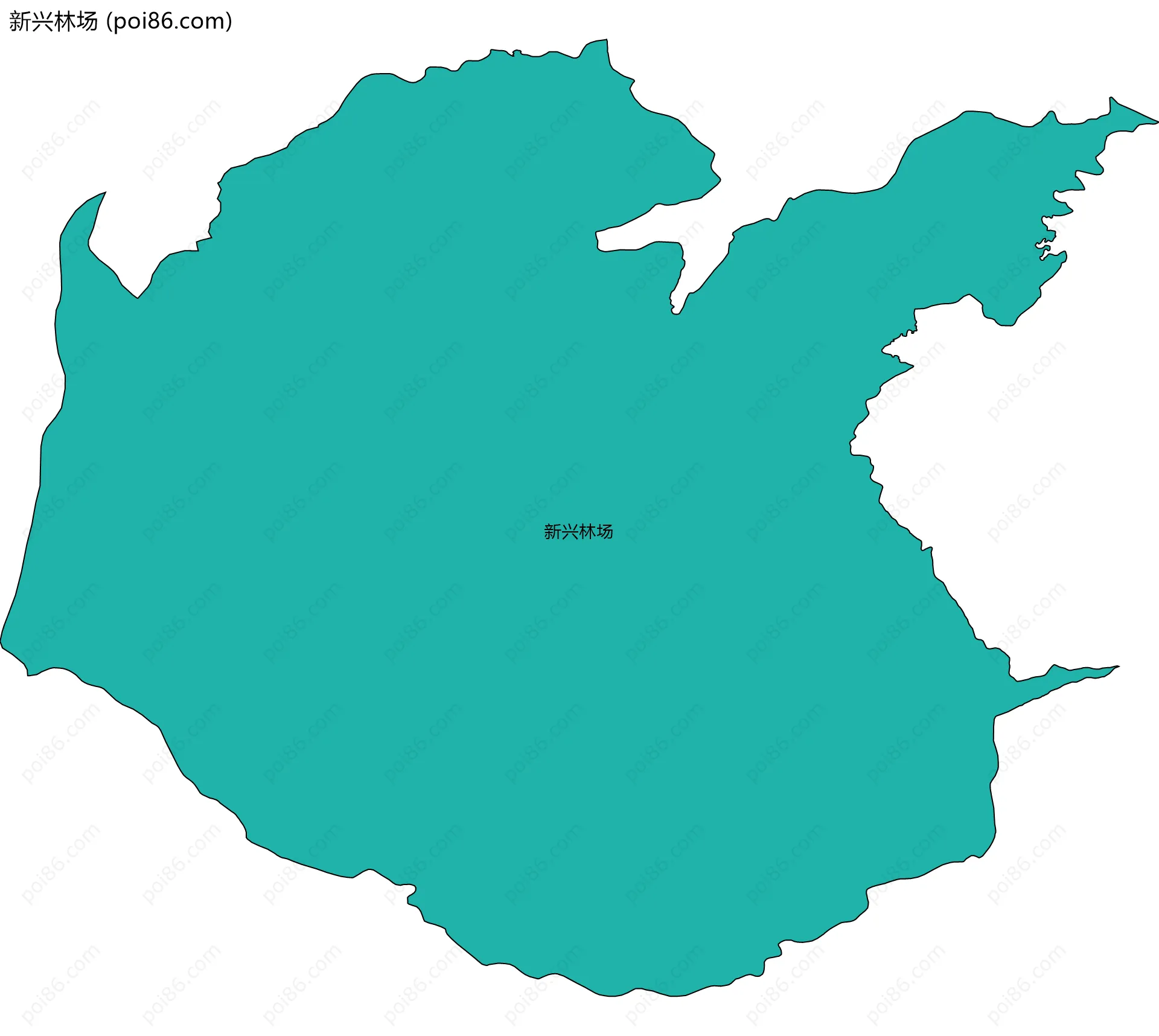 新兴林场边界地图