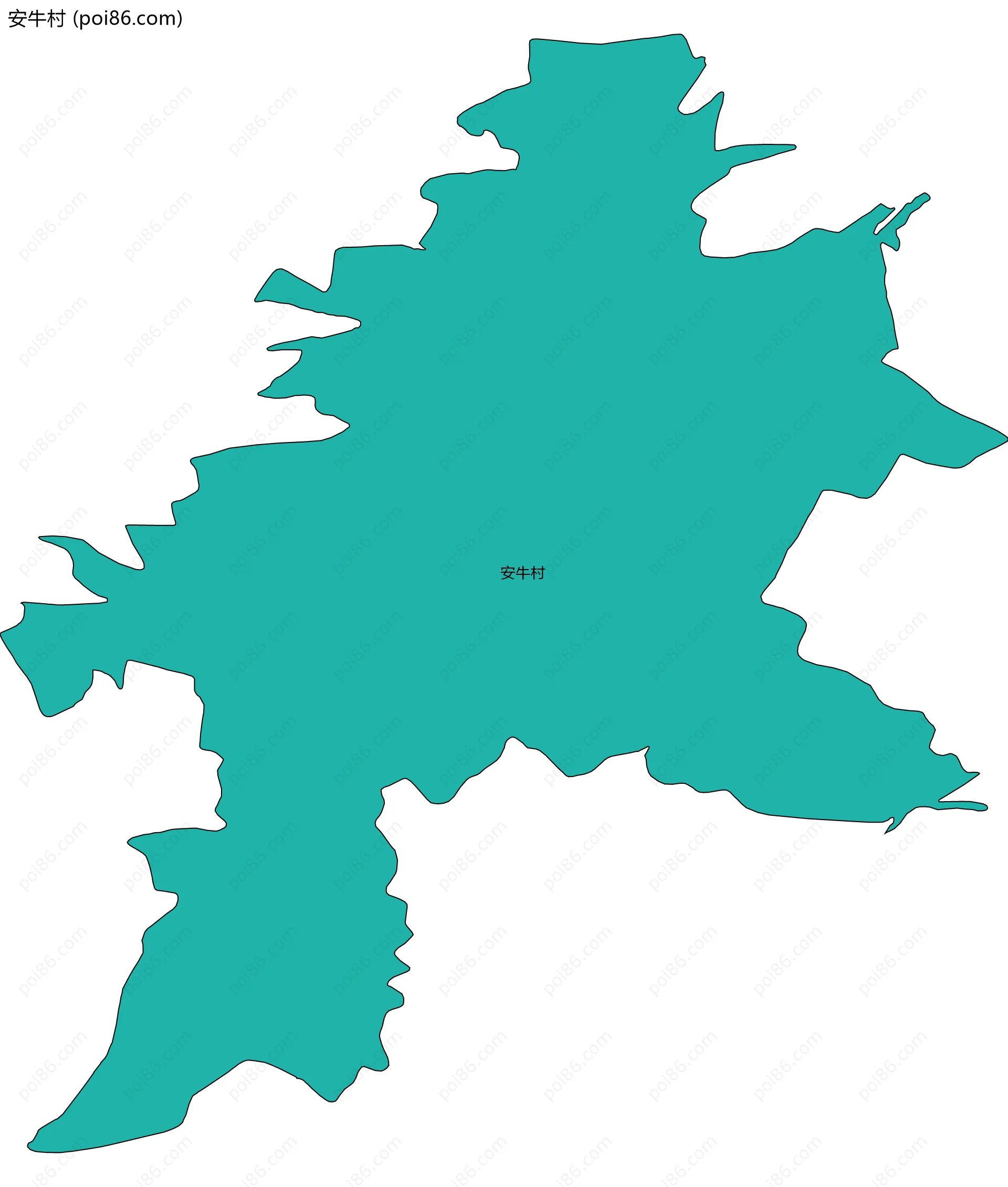 安牛村边界地图