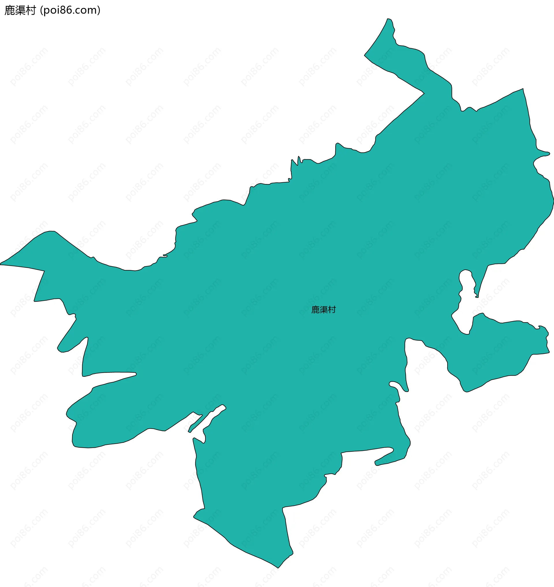 鹿渠村边界地图