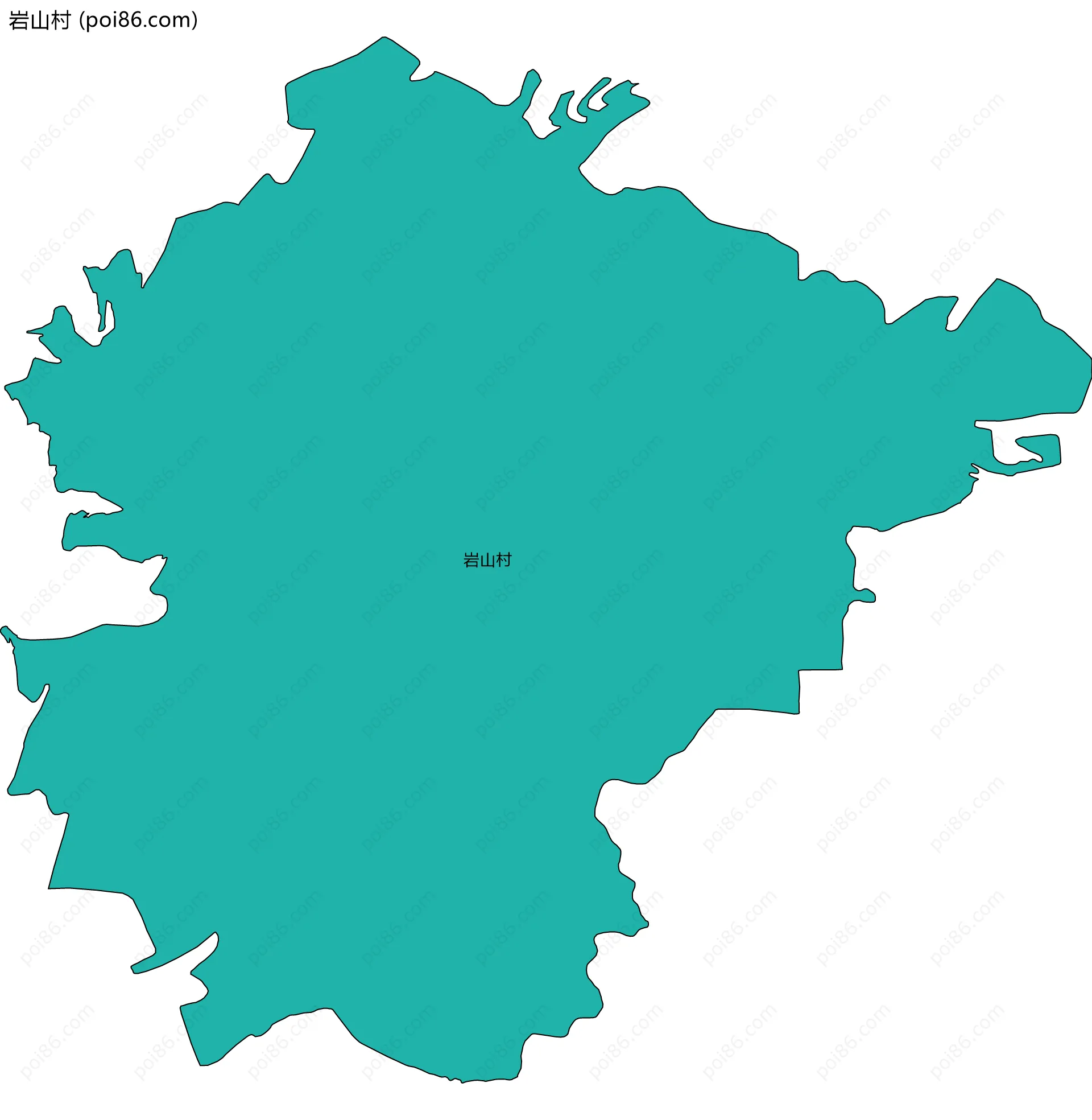 岩山村边界地图