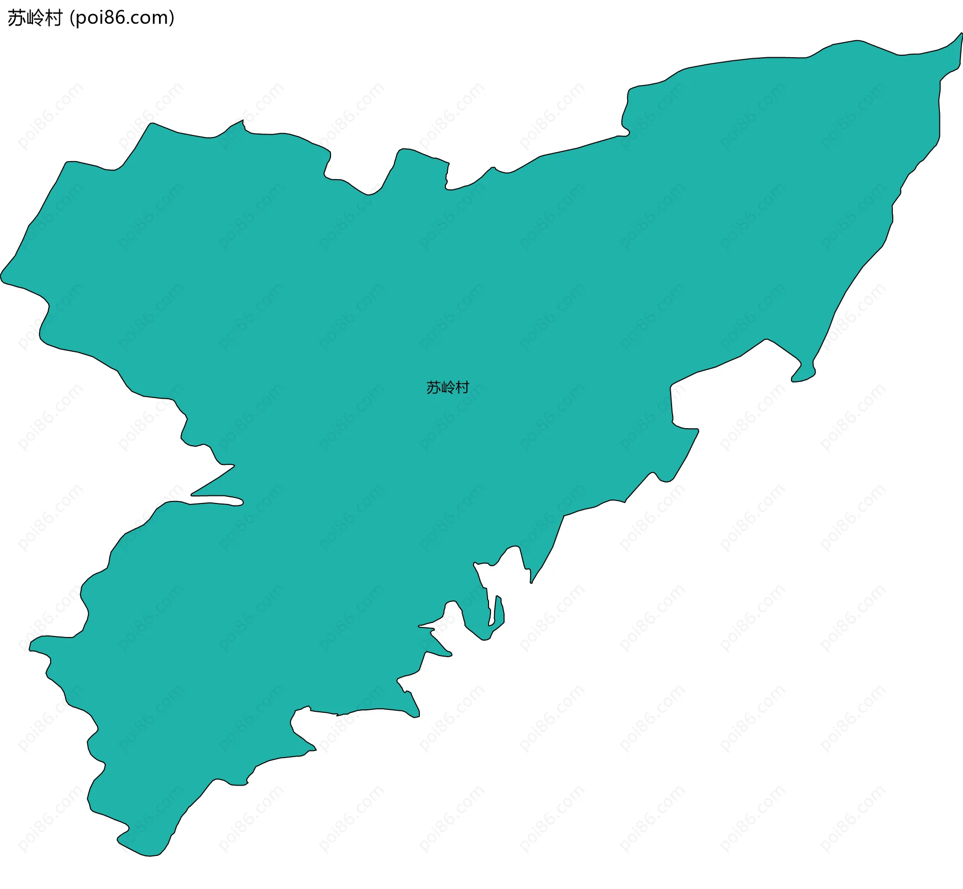 苏岭村边界地图