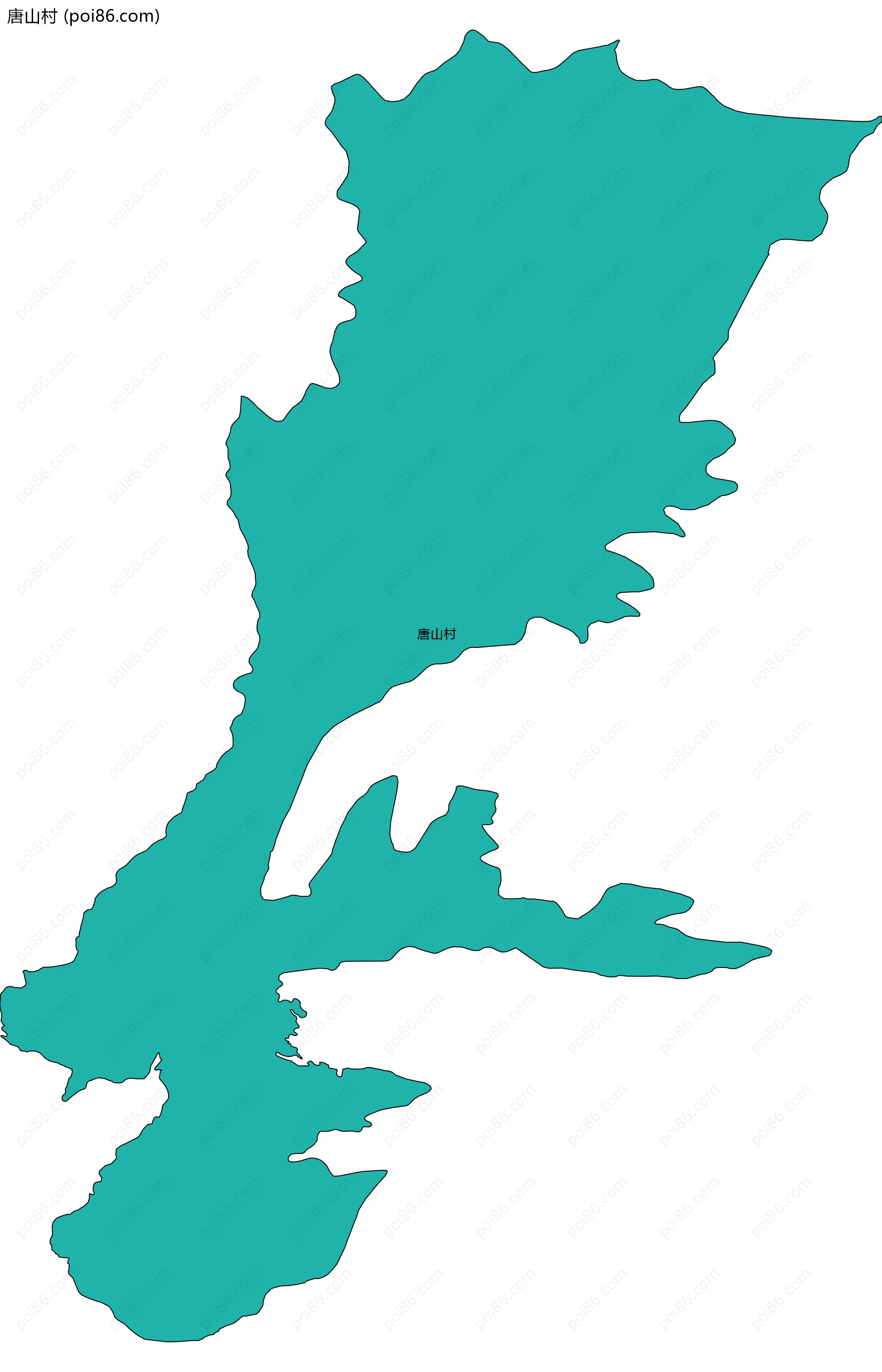 唐山村边界地图