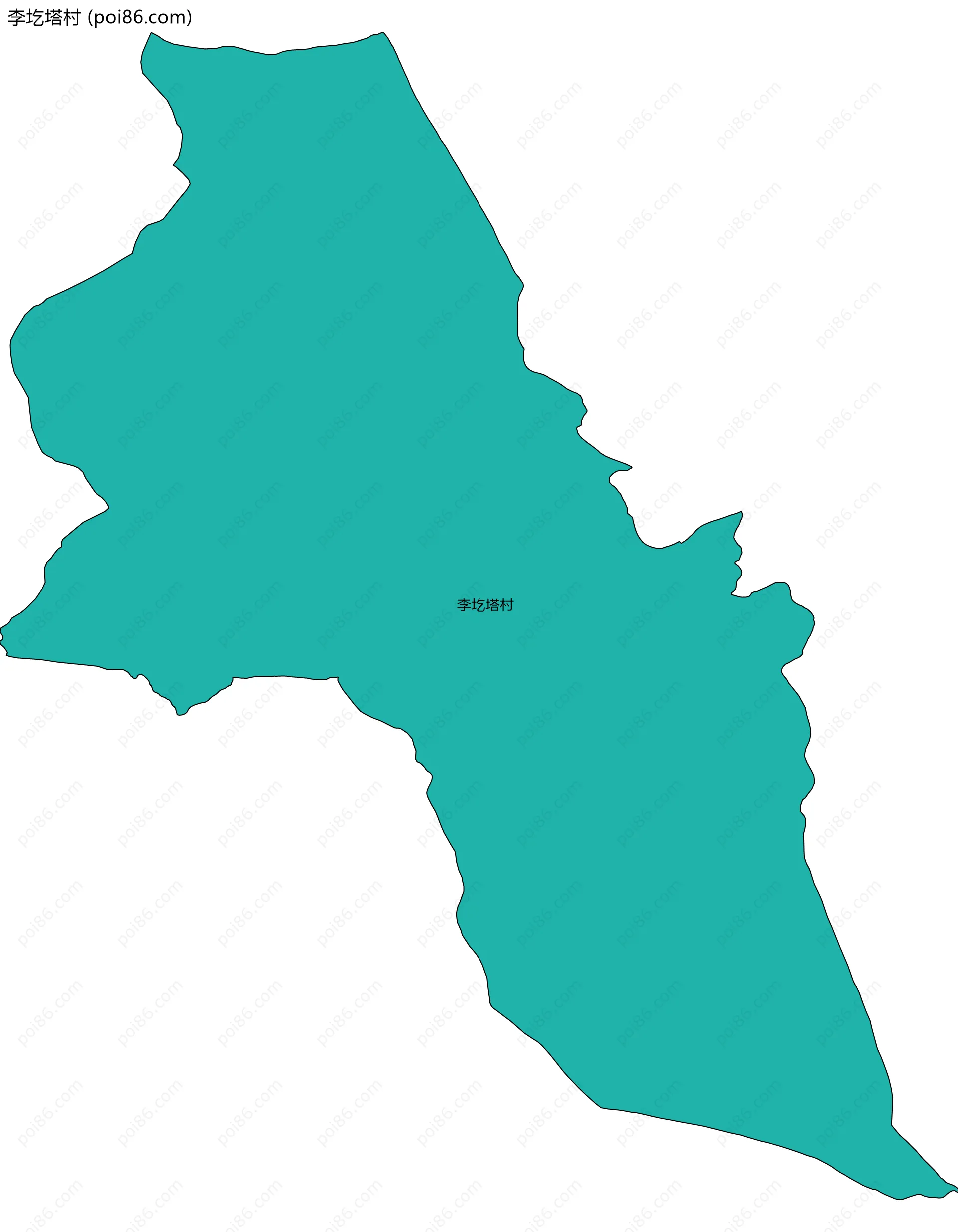 李圪塔村边界地图