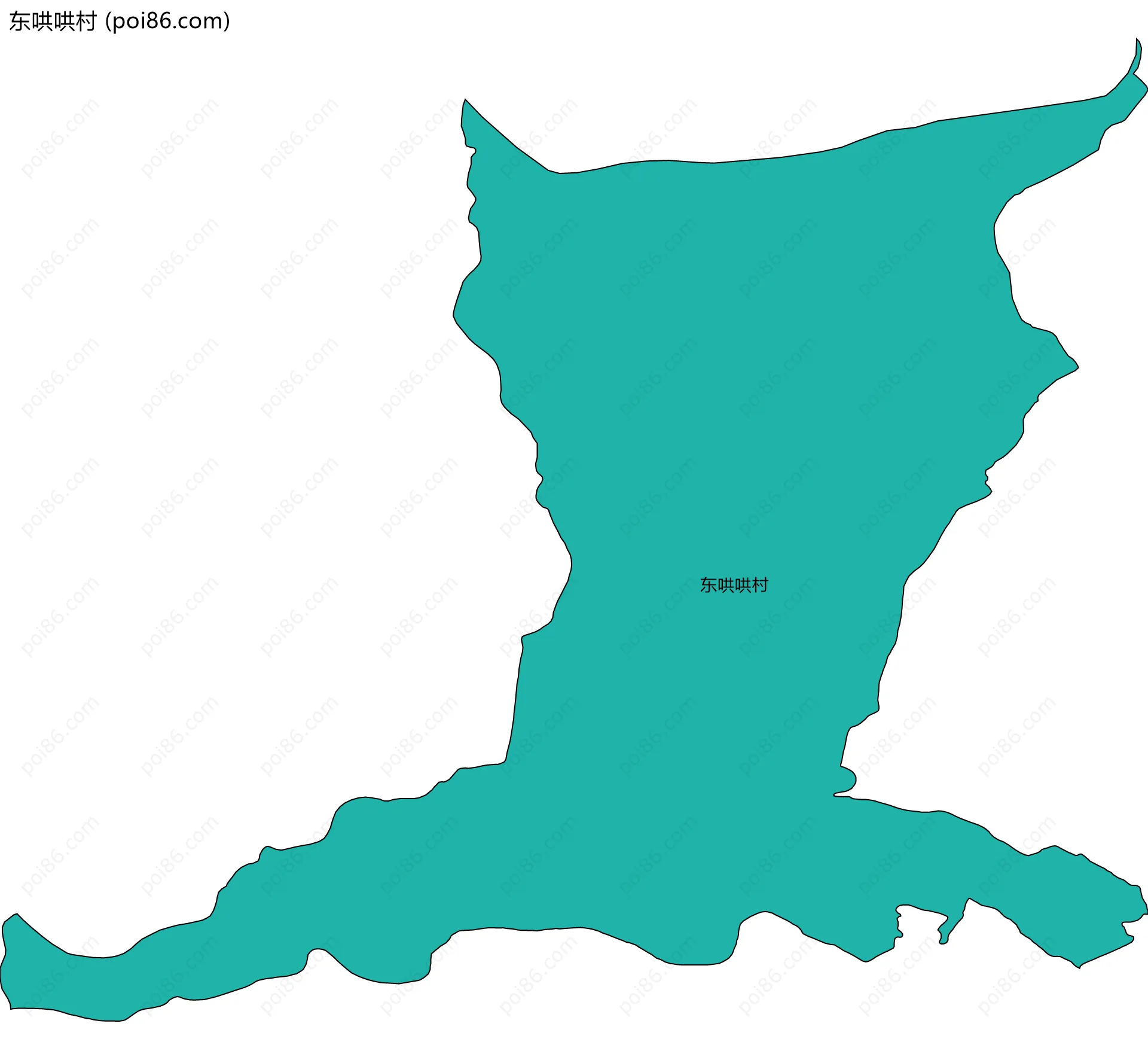 东哄哄村边界地图
