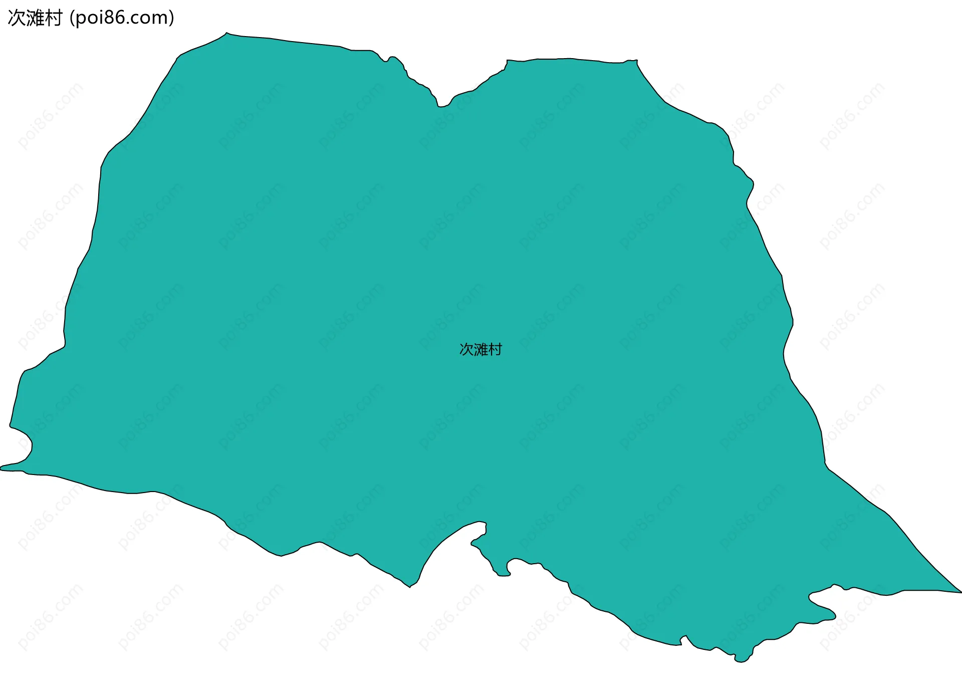 次滩村边界地图