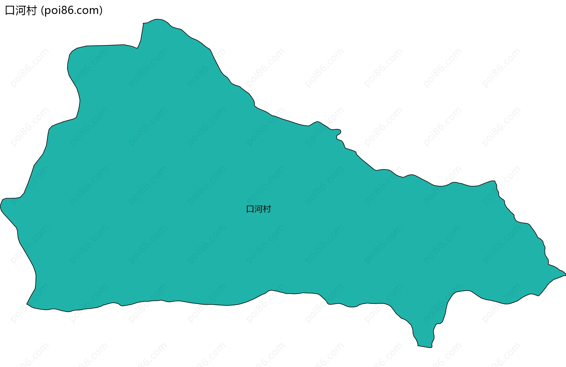 口河村边界地图