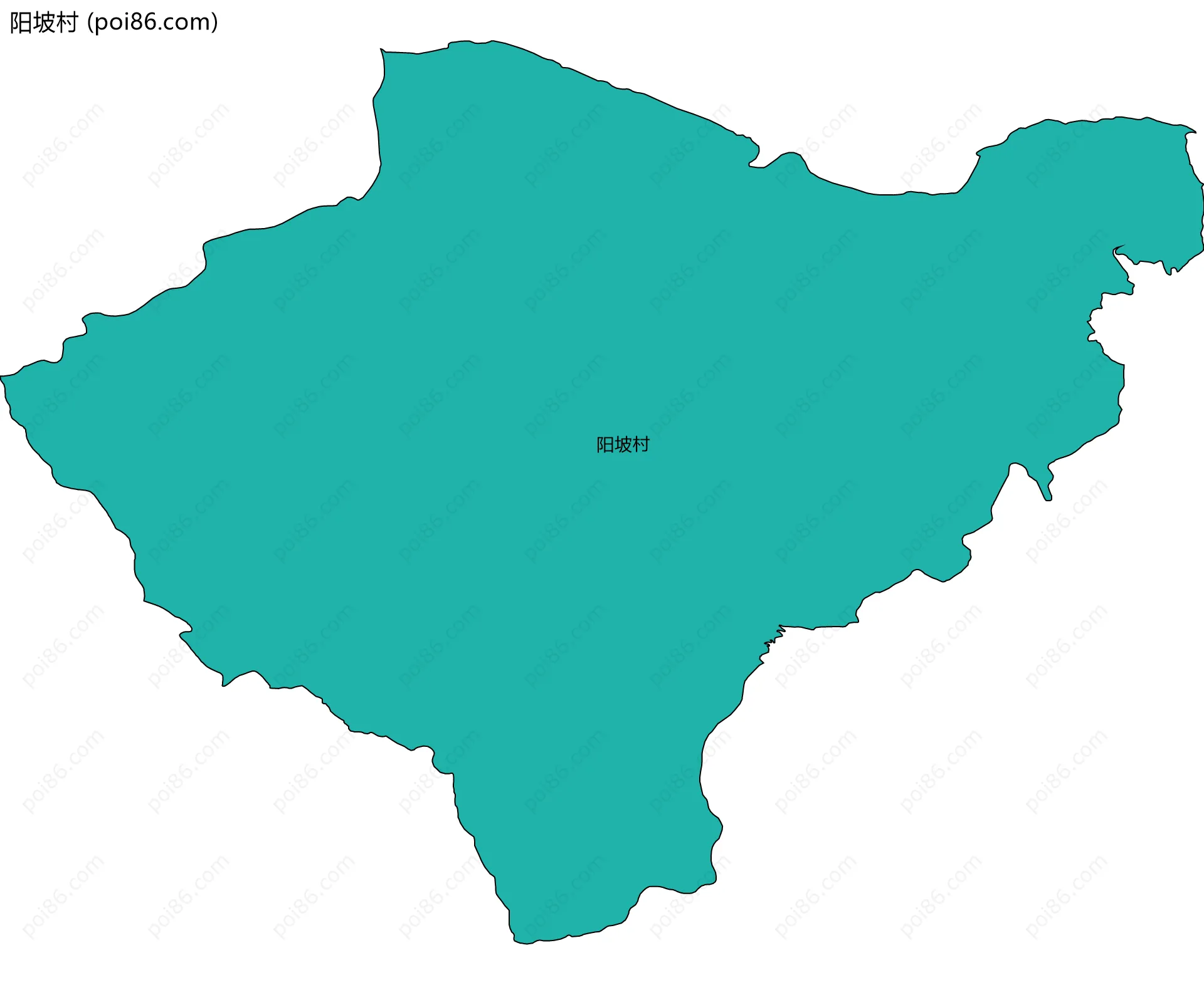 阳坡村边界地图