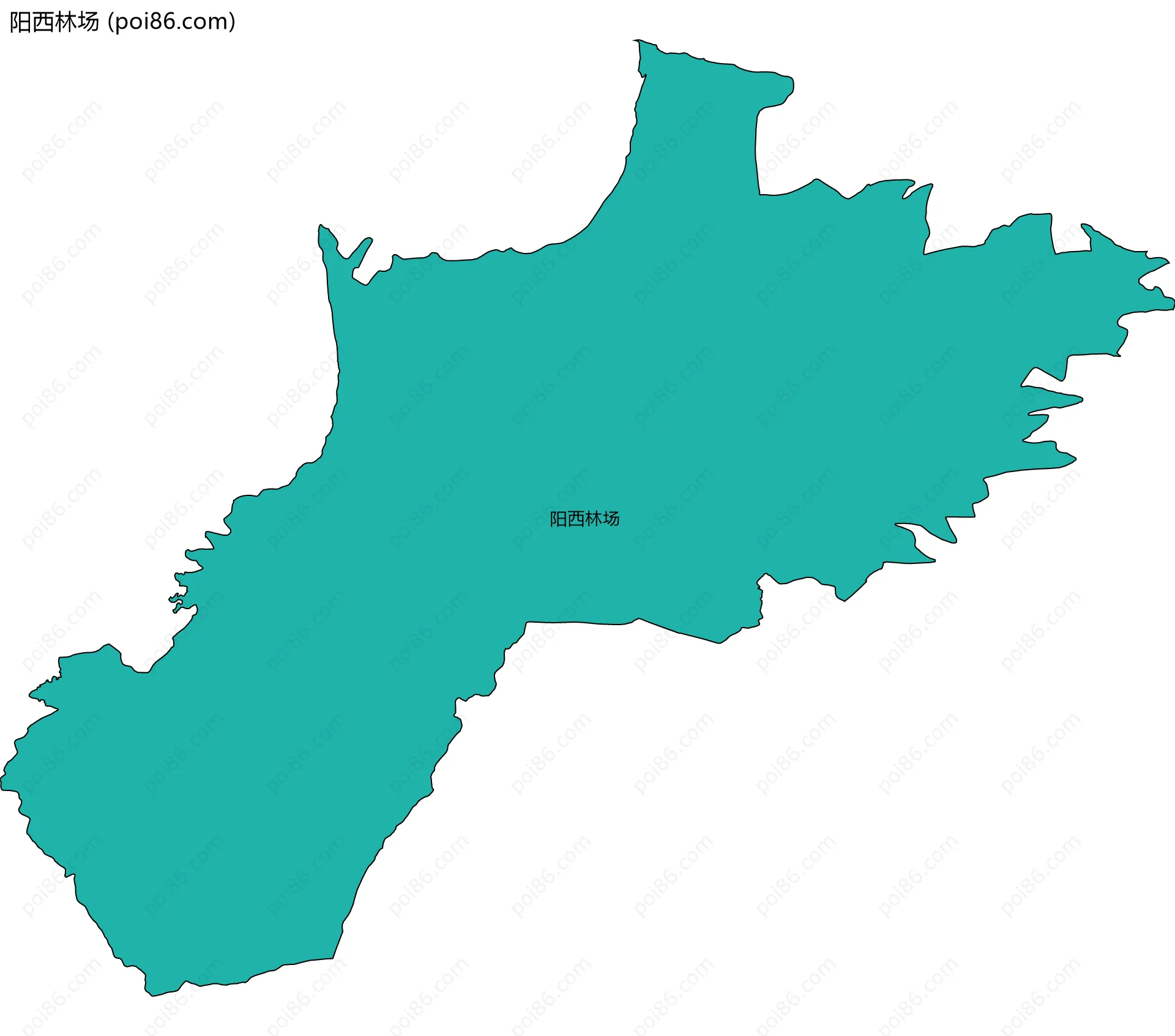 阳西林场边界地图