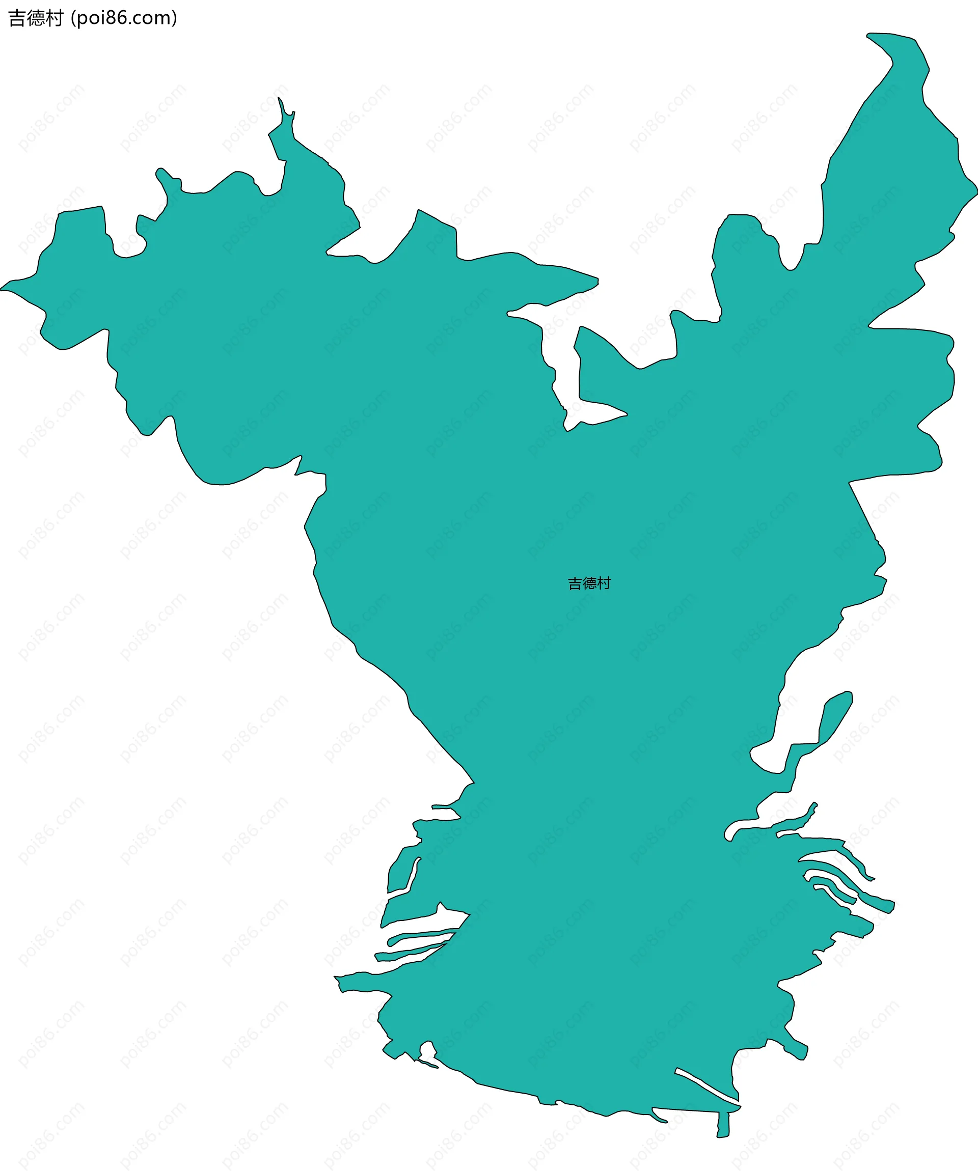 吉德村边界地图