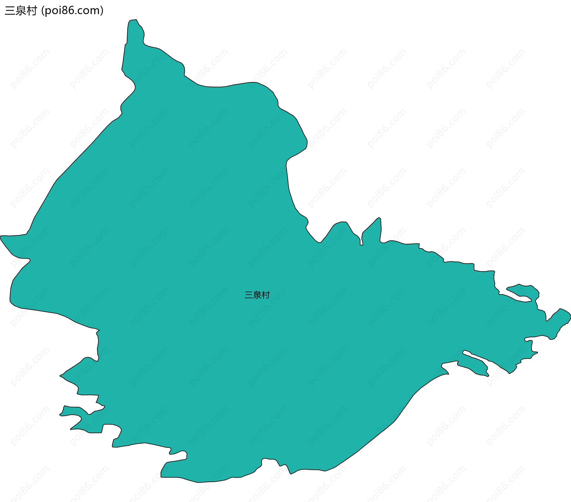 三泉村边界地图