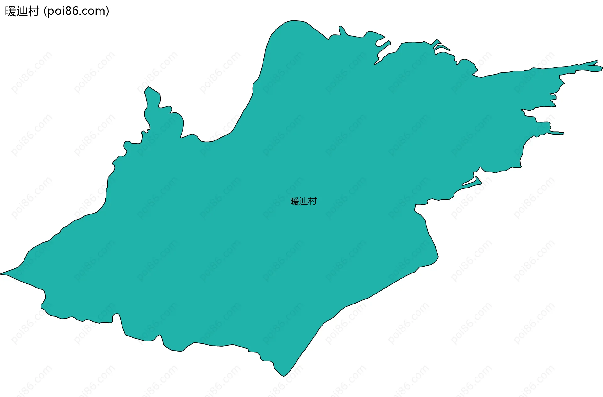 暖辿村边界地图