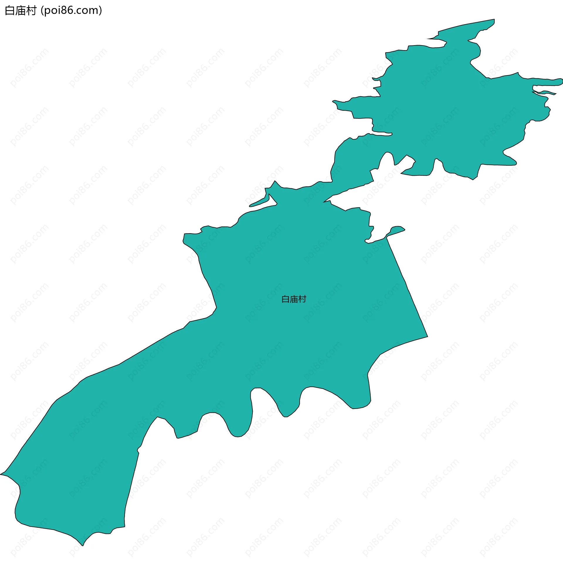 白庙村边界地图