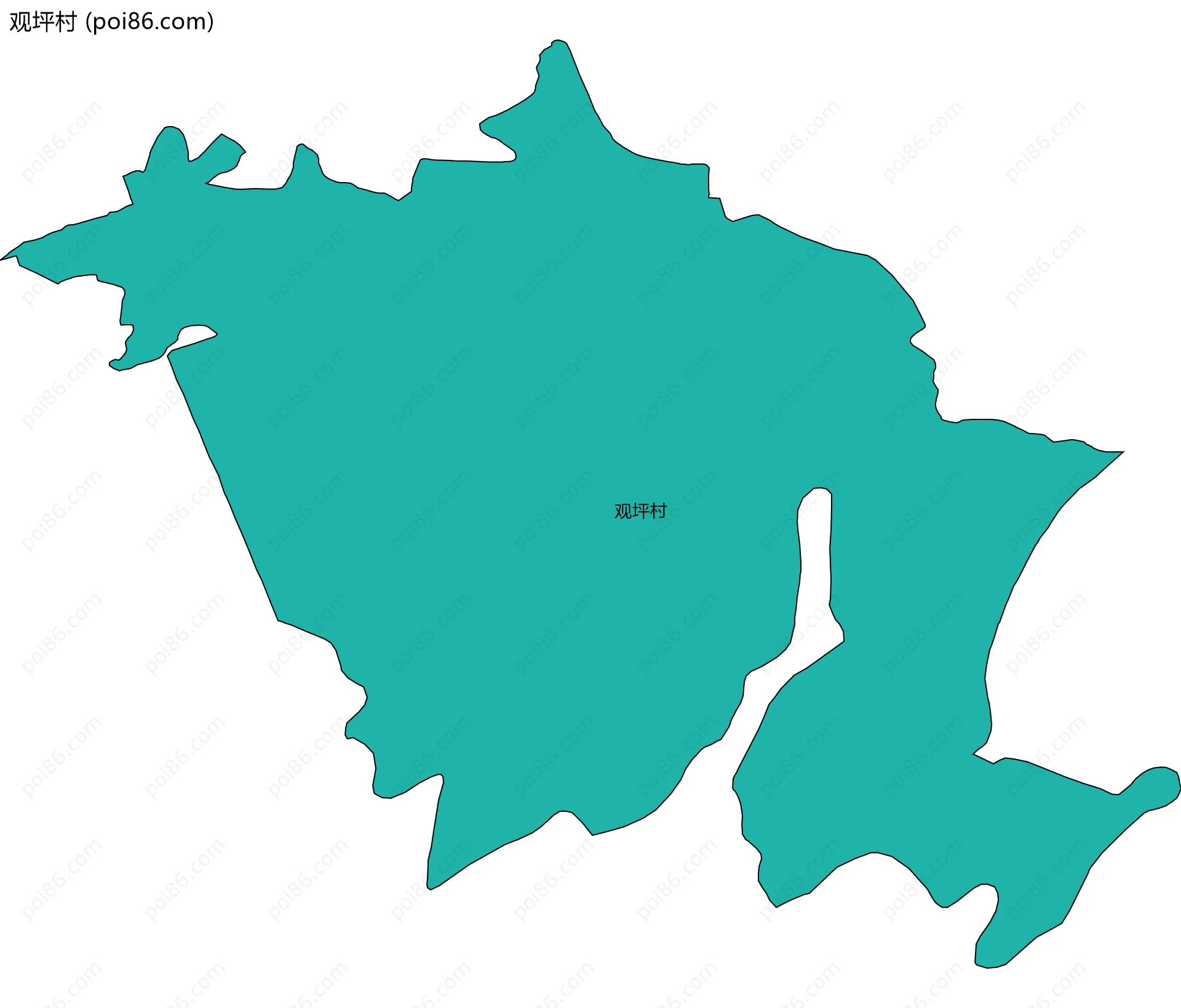 观坪村边界地图