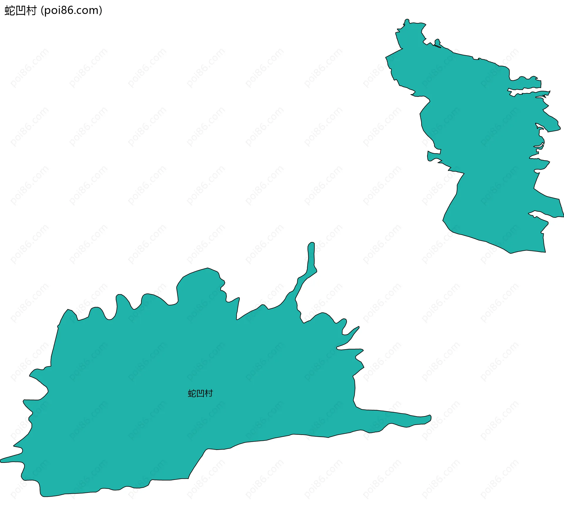 蛇凹村边界地图