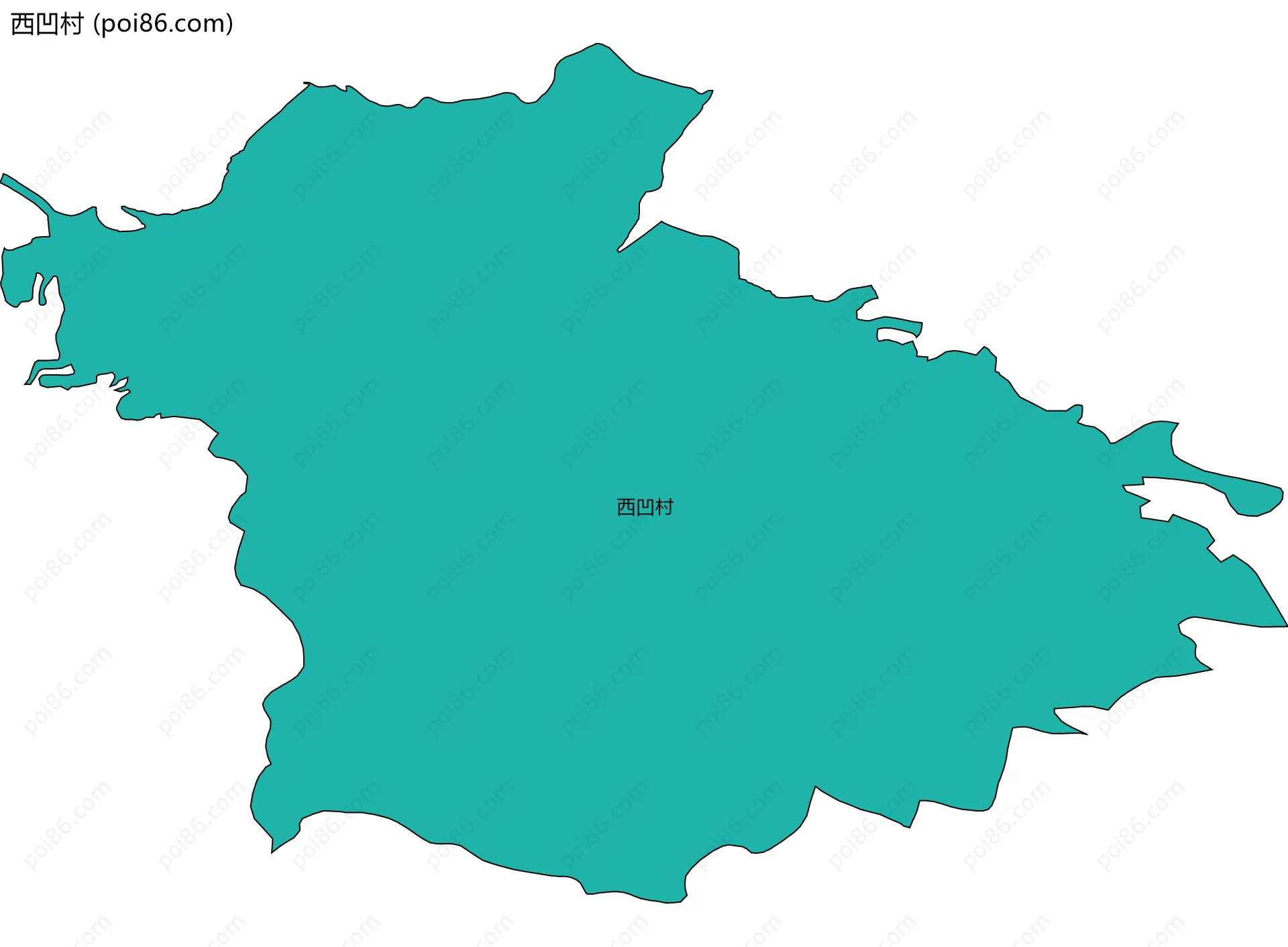 西凹村边界地图