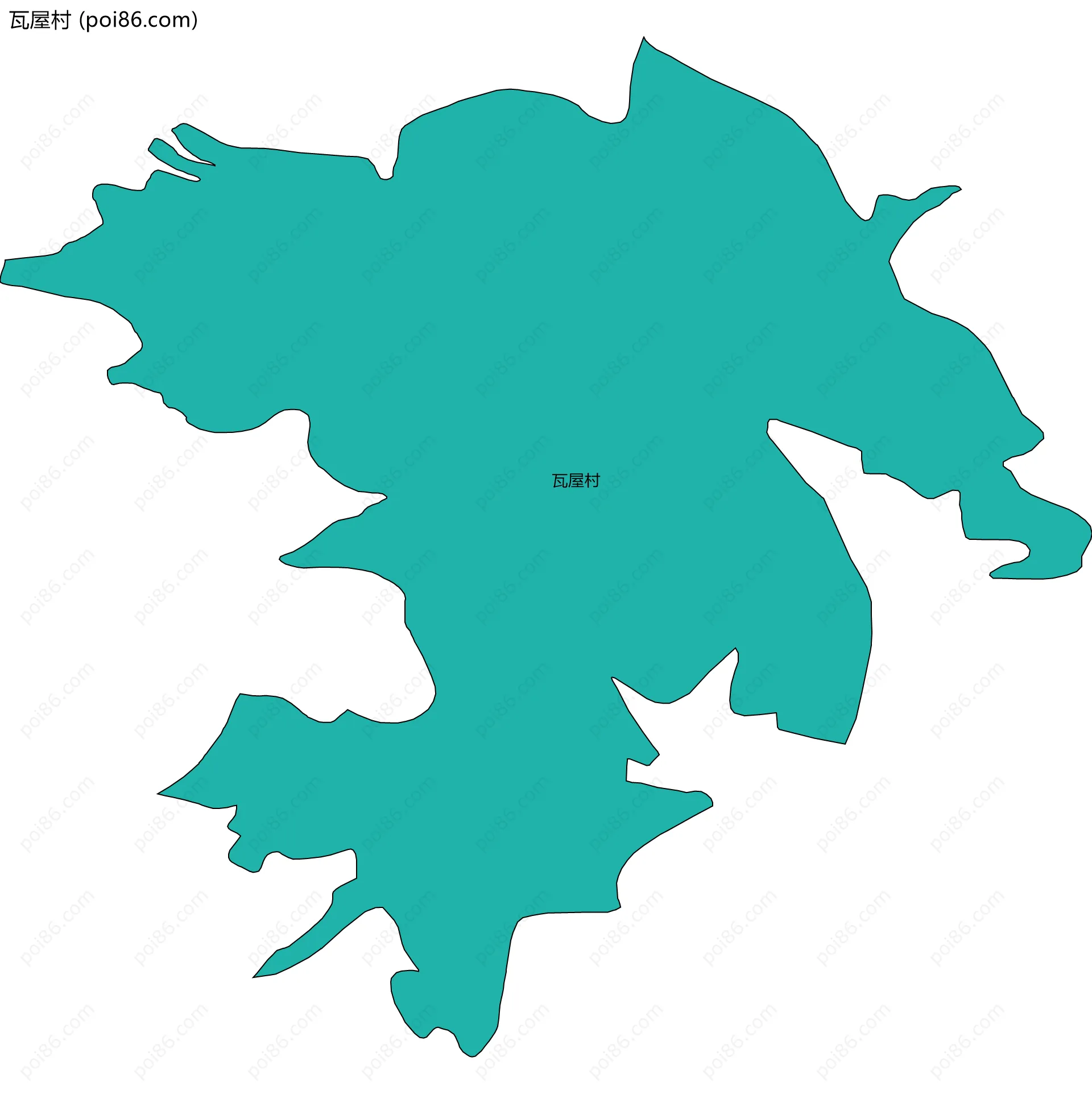 瓦屋村边界地图