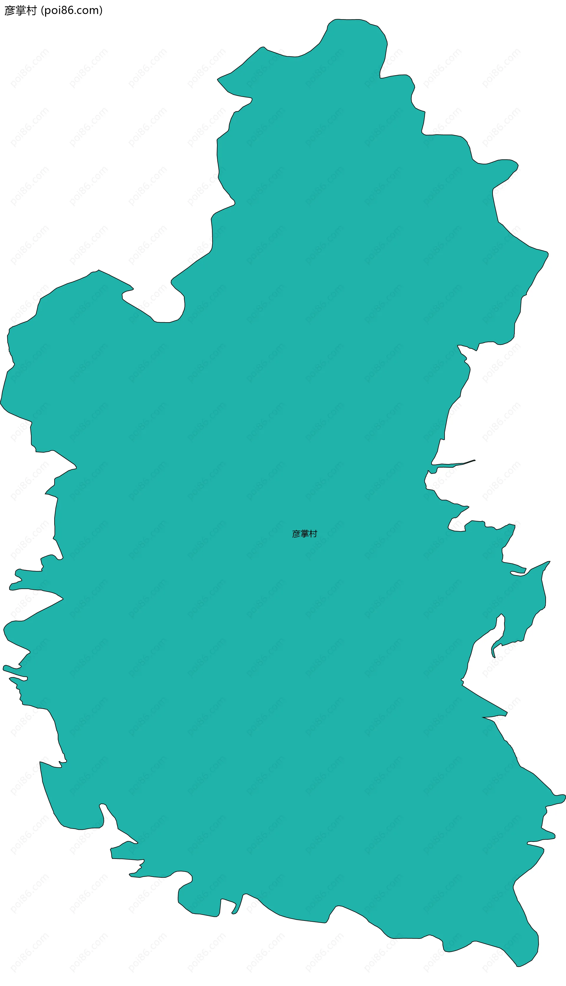 彦掌村边界地图